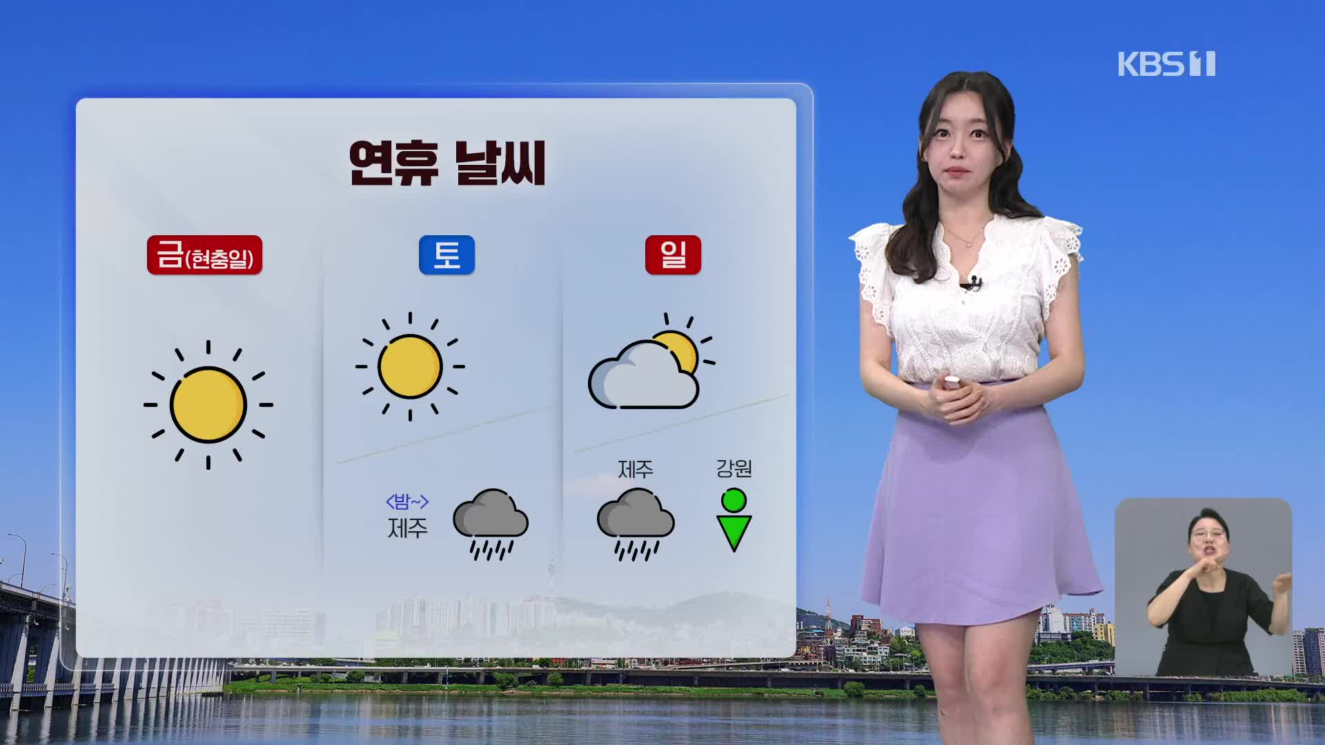 [라인W 날씨] 연휴 동안 한낮 더위…강한 자외선 유의