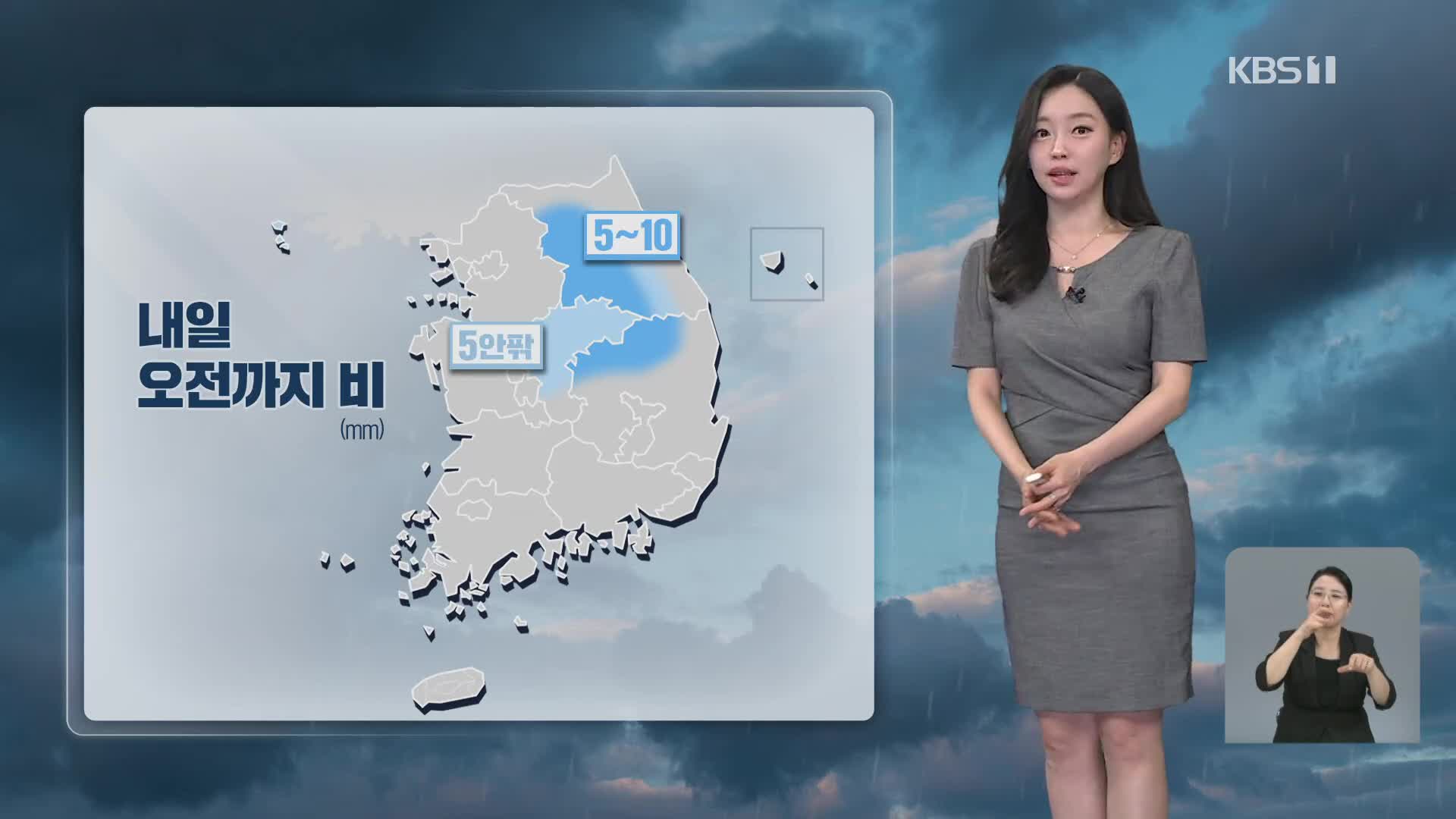 [라인W 날씨] 내일 비 그치고 흐림…중부 낮 기온 올라