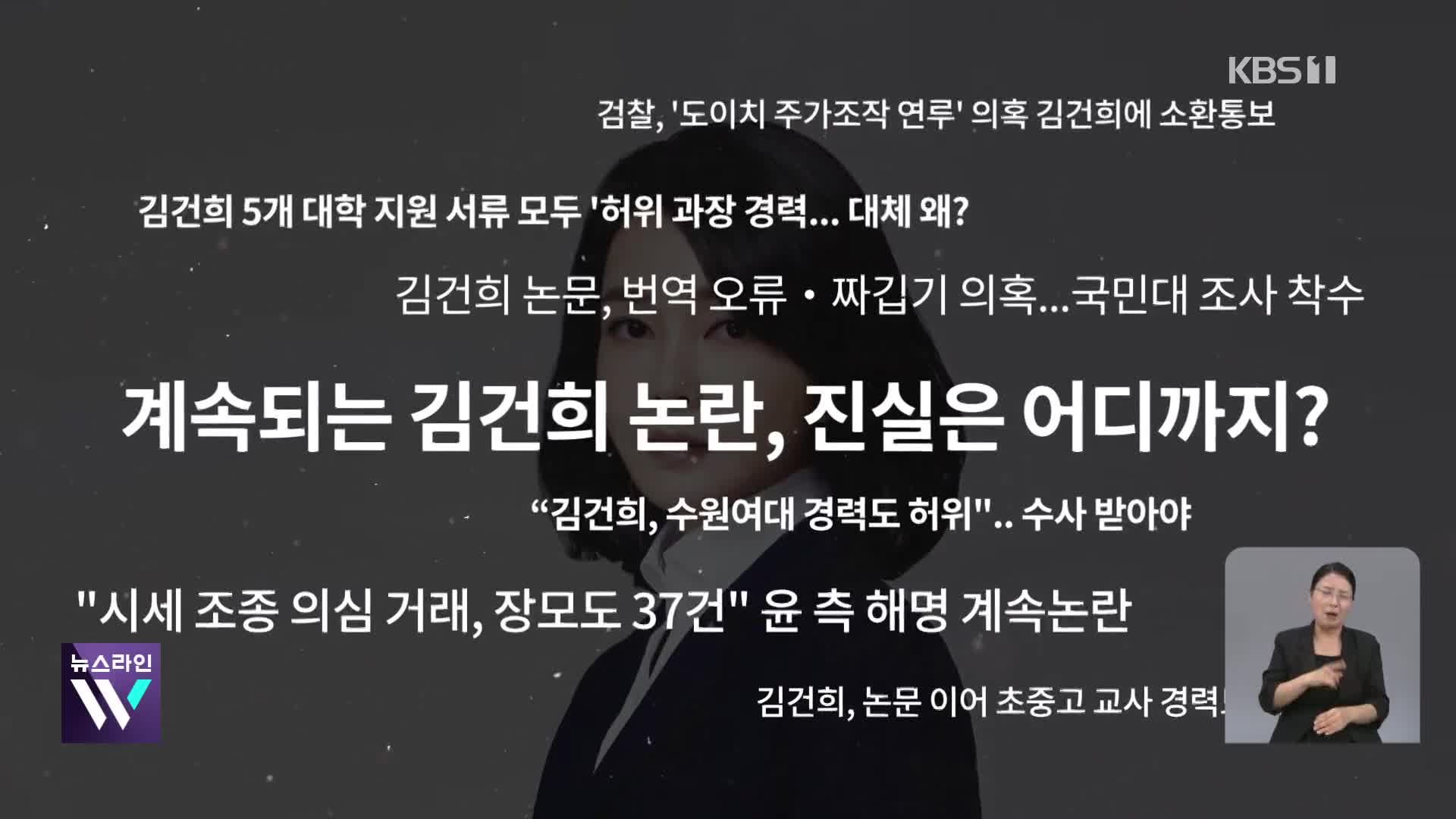 ‘의혹 백화점’ 김건희…후보 시절부터 ‘대국민 사과’, 결국 피의자로