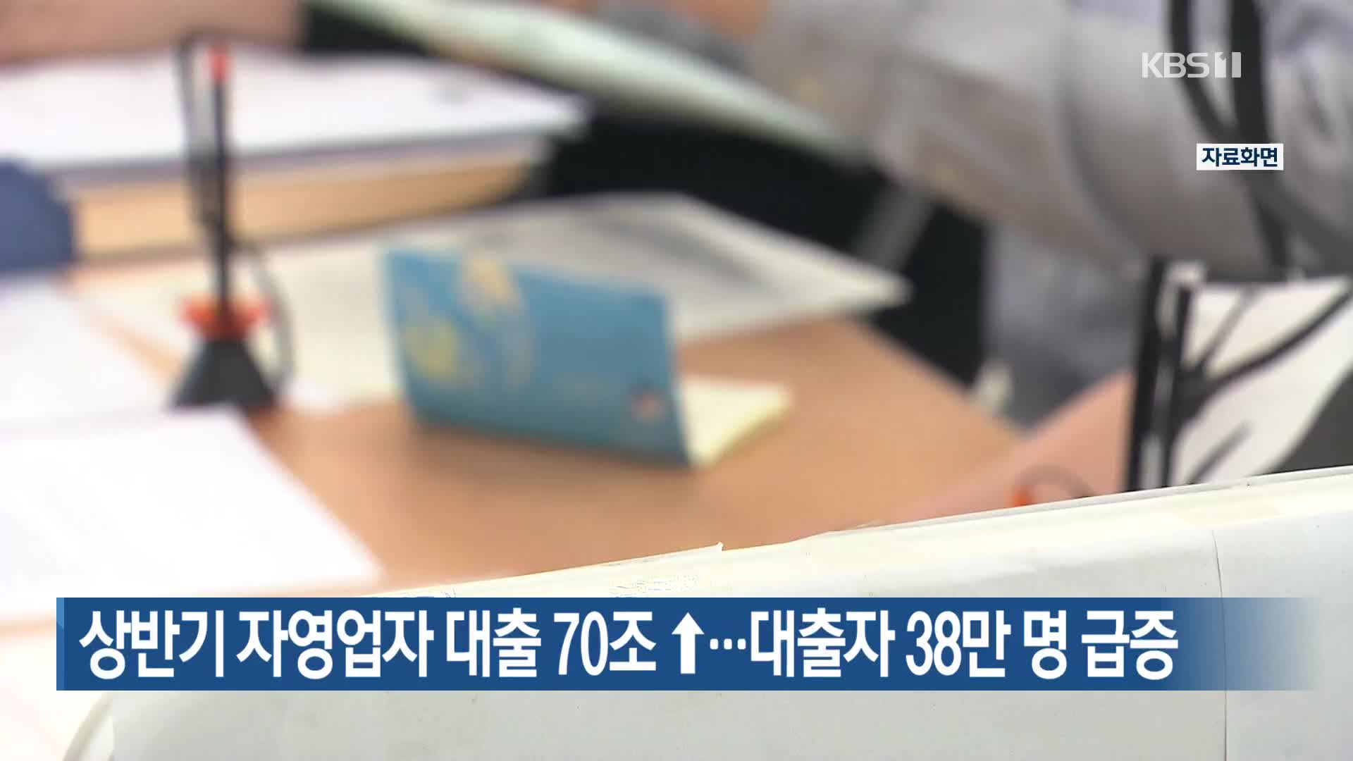 상반기 자영업자 대출 70조↑…대출자 38만 명 급증