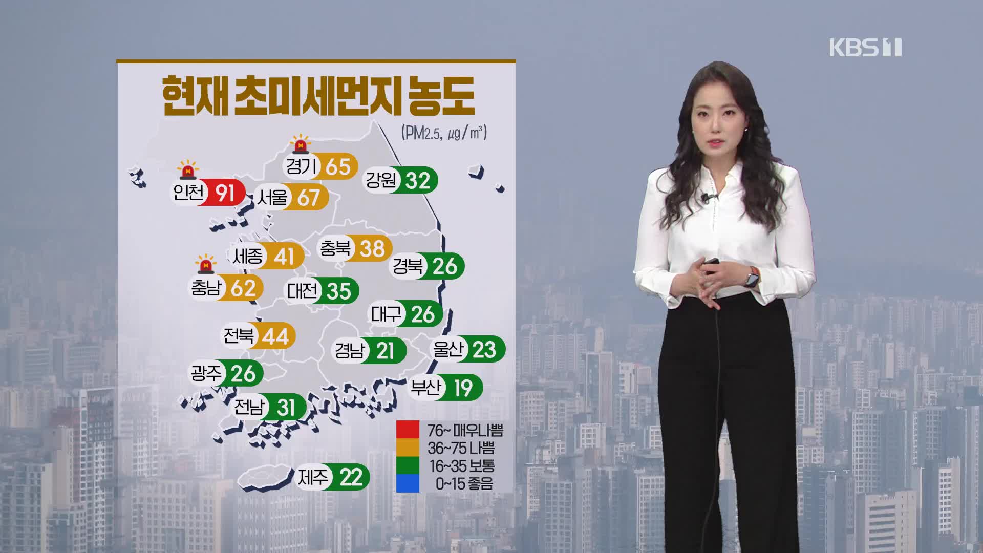 [날씨] 내일도 포근한 날씨…대부분 미세먼지 ‘나쁨’