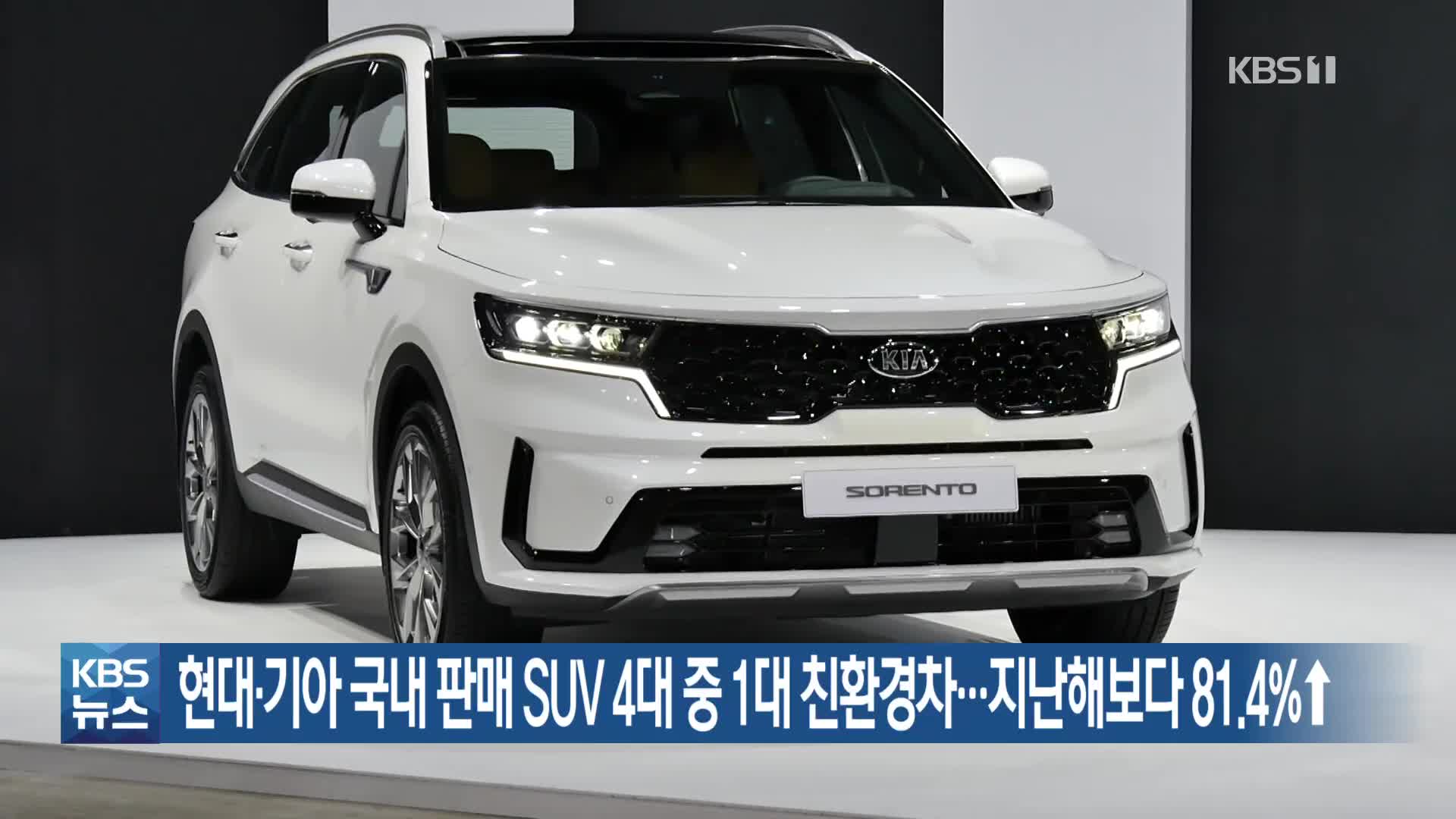 현대·기아 국내 판매 SUV 4대 중 1대 친환경차…지난해보다 81.4%↑