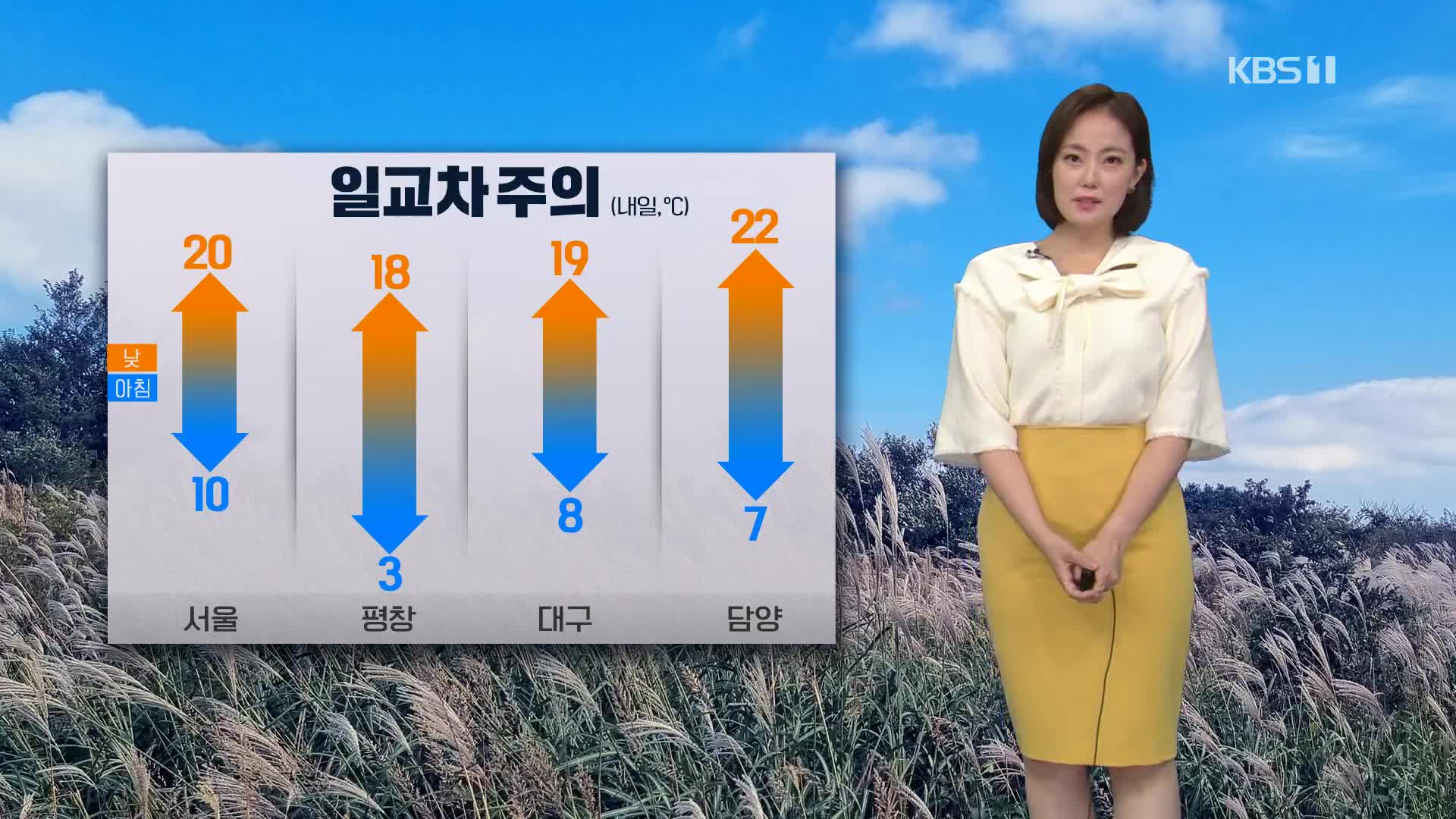 [퇴근길 날씨] 청명한 가을 날씨 계속