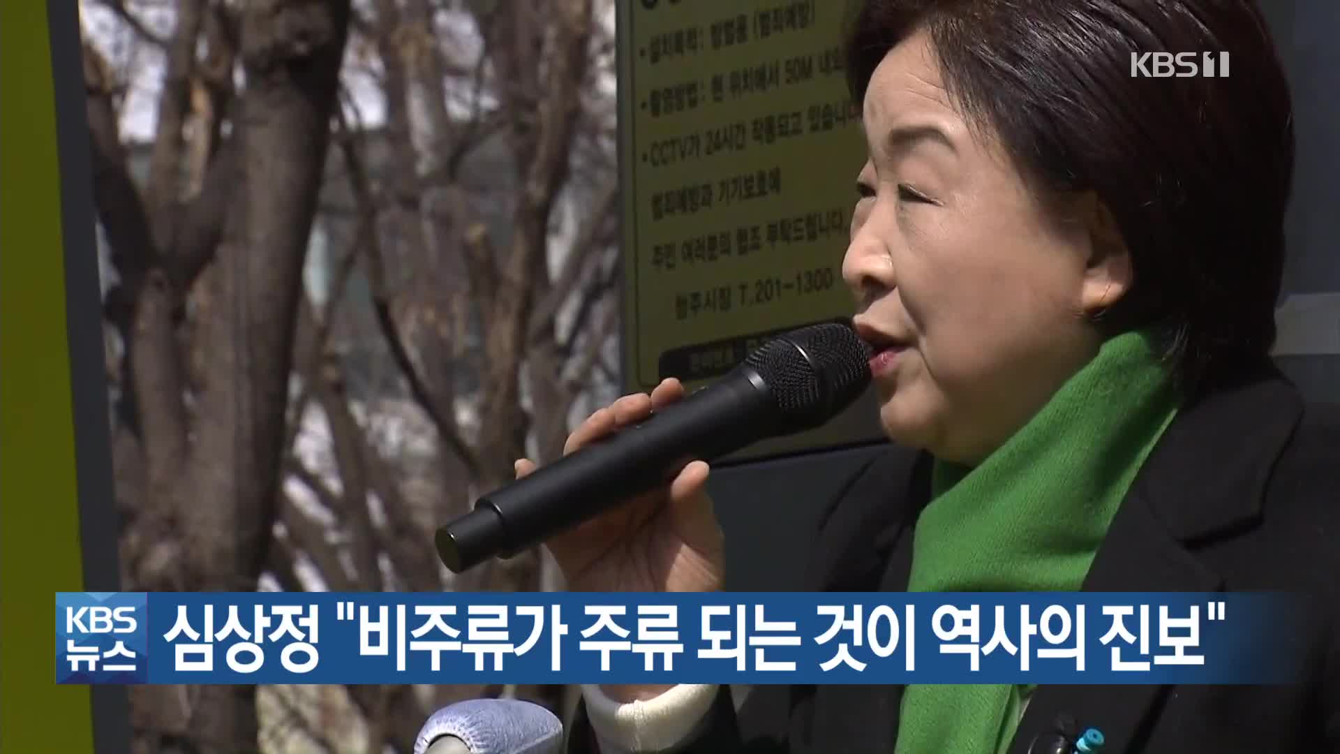심상정 “비주류가 주류 되는 것이 역사의 진보”