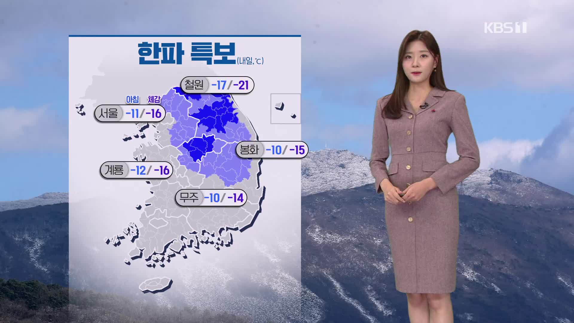 [퇴근길 날씨] 충청·호남 밤까지 눈…내일 더 추워져 ‘서울 -11도’