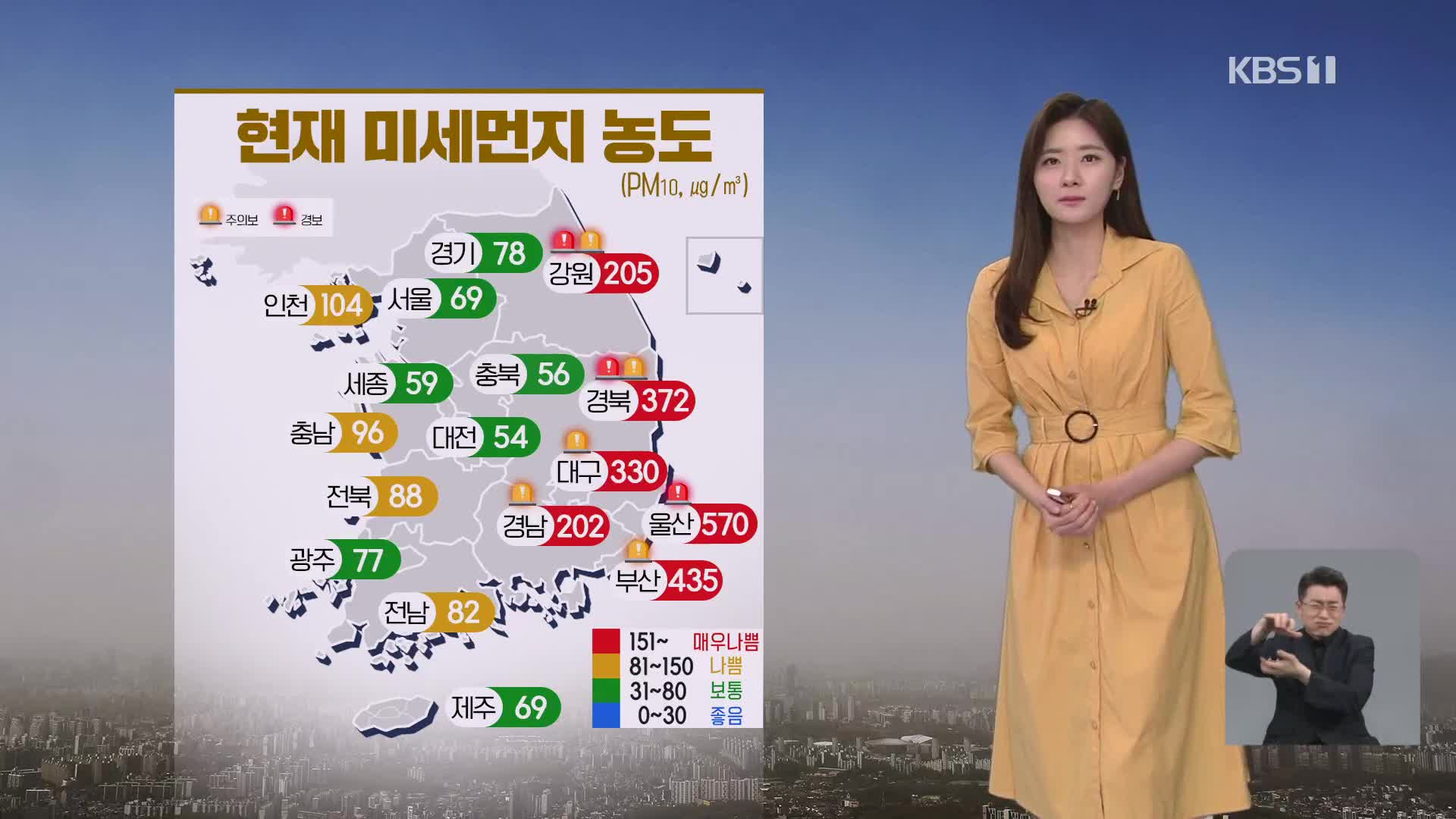 [퇴근길 날씨] 주말, 황사 유의…남해안·제주 강풍