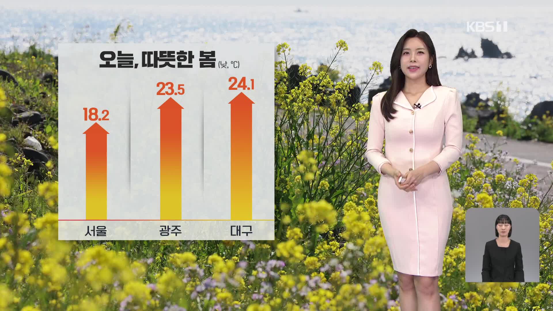 [7시뉴스 날씨] 내일도 포근해요…제주도·남해안 비