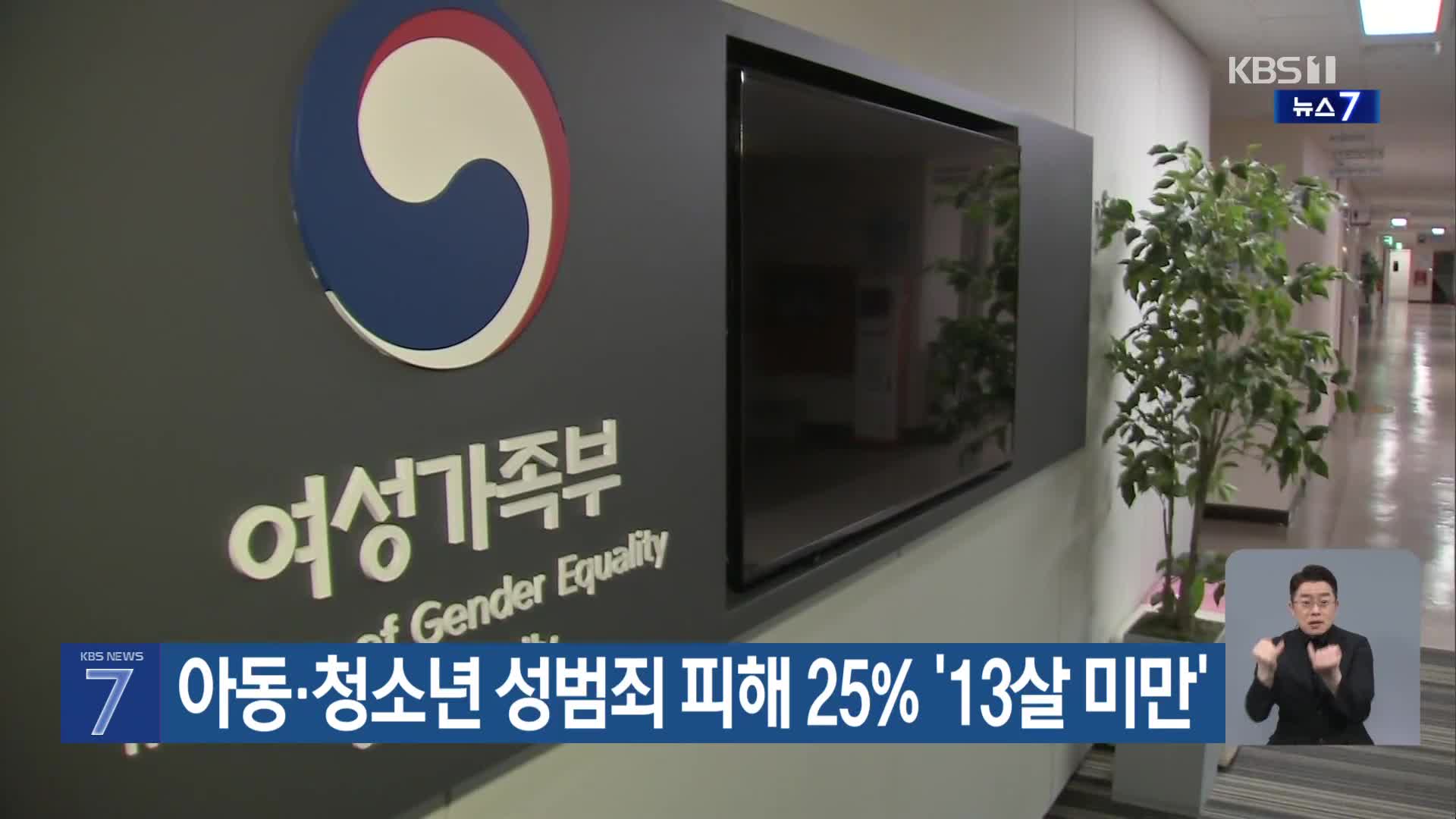 아동·청소년 성범죄 피해 25% ‘13살 미만’