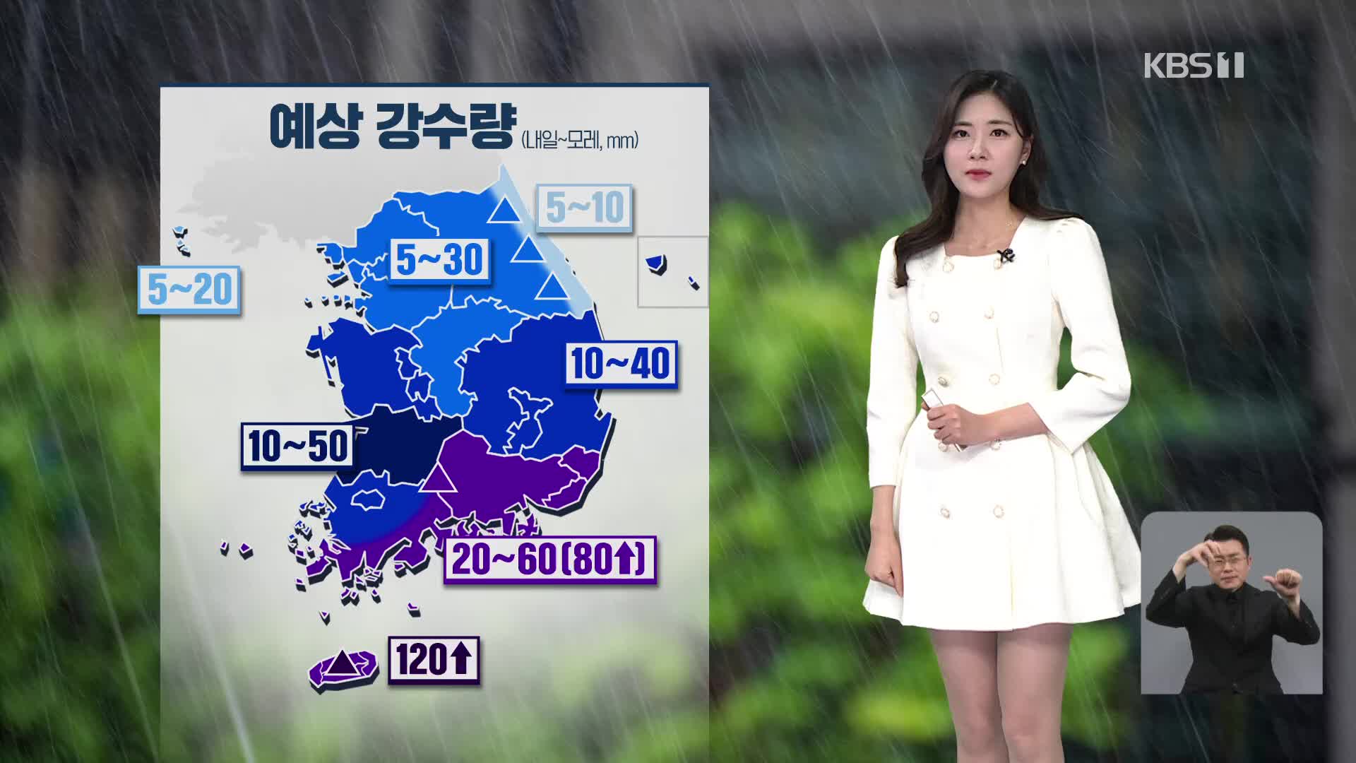 [퇴근길 날씨] 주말, 전국 비…남해안·제주 많은 비