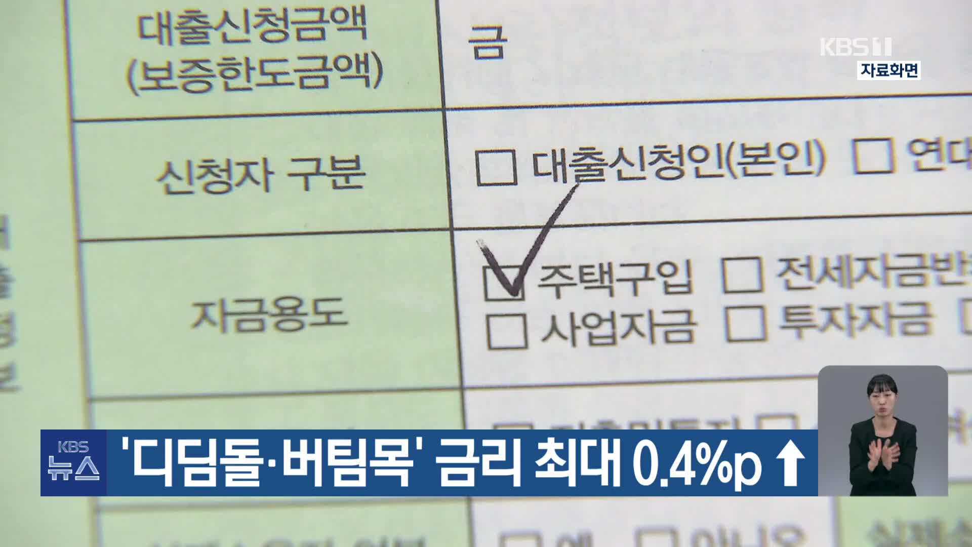 ‘디딤돌·버팀목’ 금리 최대 0.4%p↑