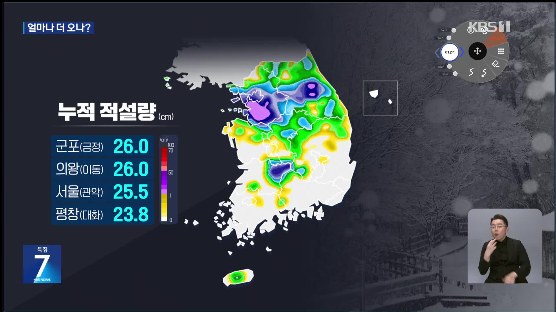 서울 등 중부에 최대 25cm 폭설