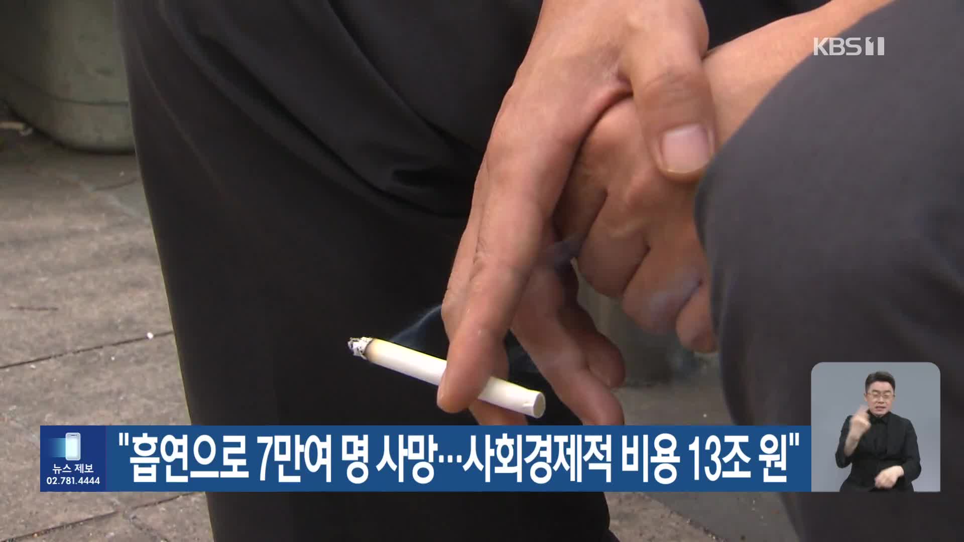 “흡연으로 7만여 명 사망…사회경제적 비용 13조 원”