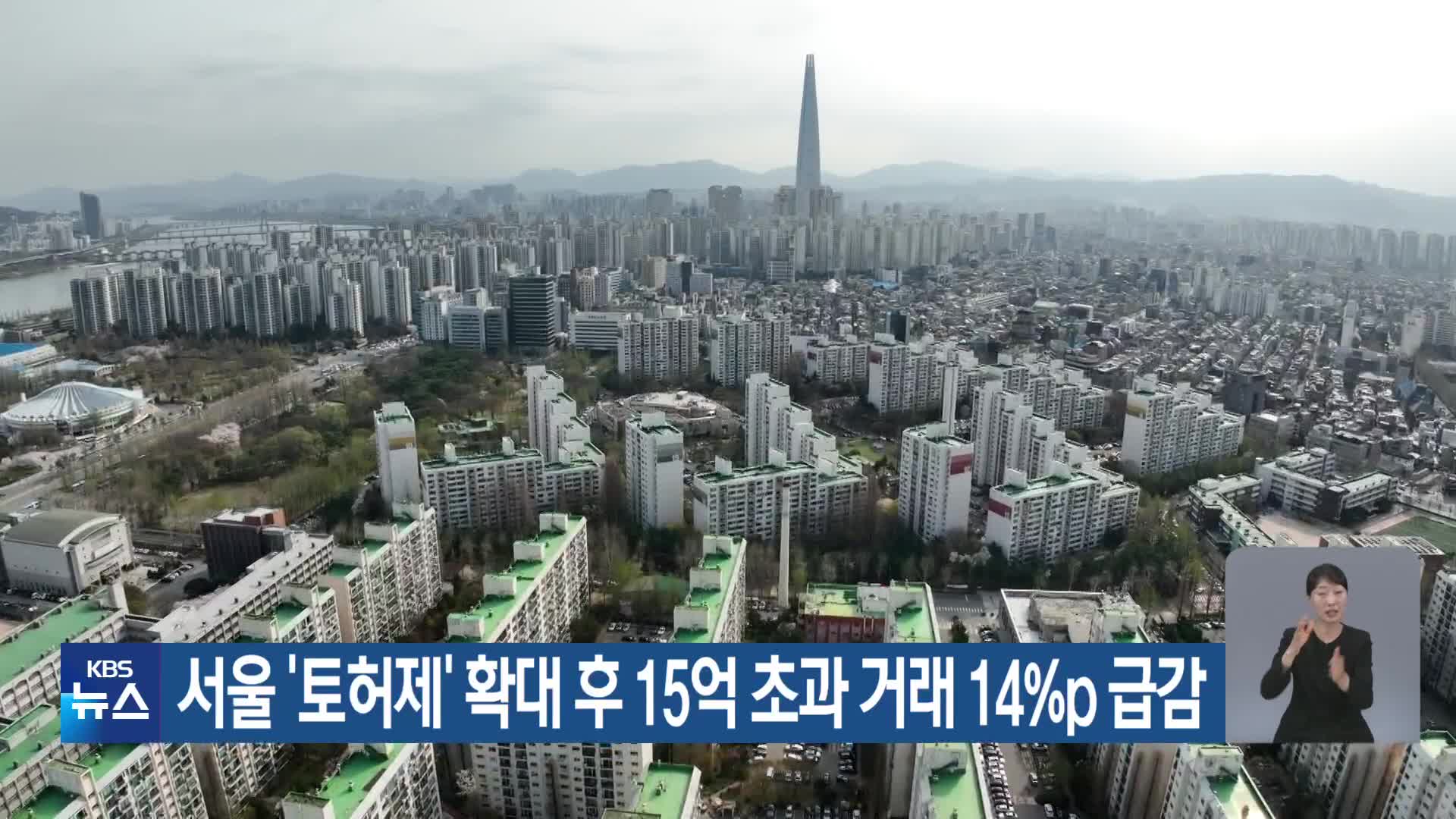 서울 ‘토허제’ 확대 후 15억 초과 거래 14%p 급감