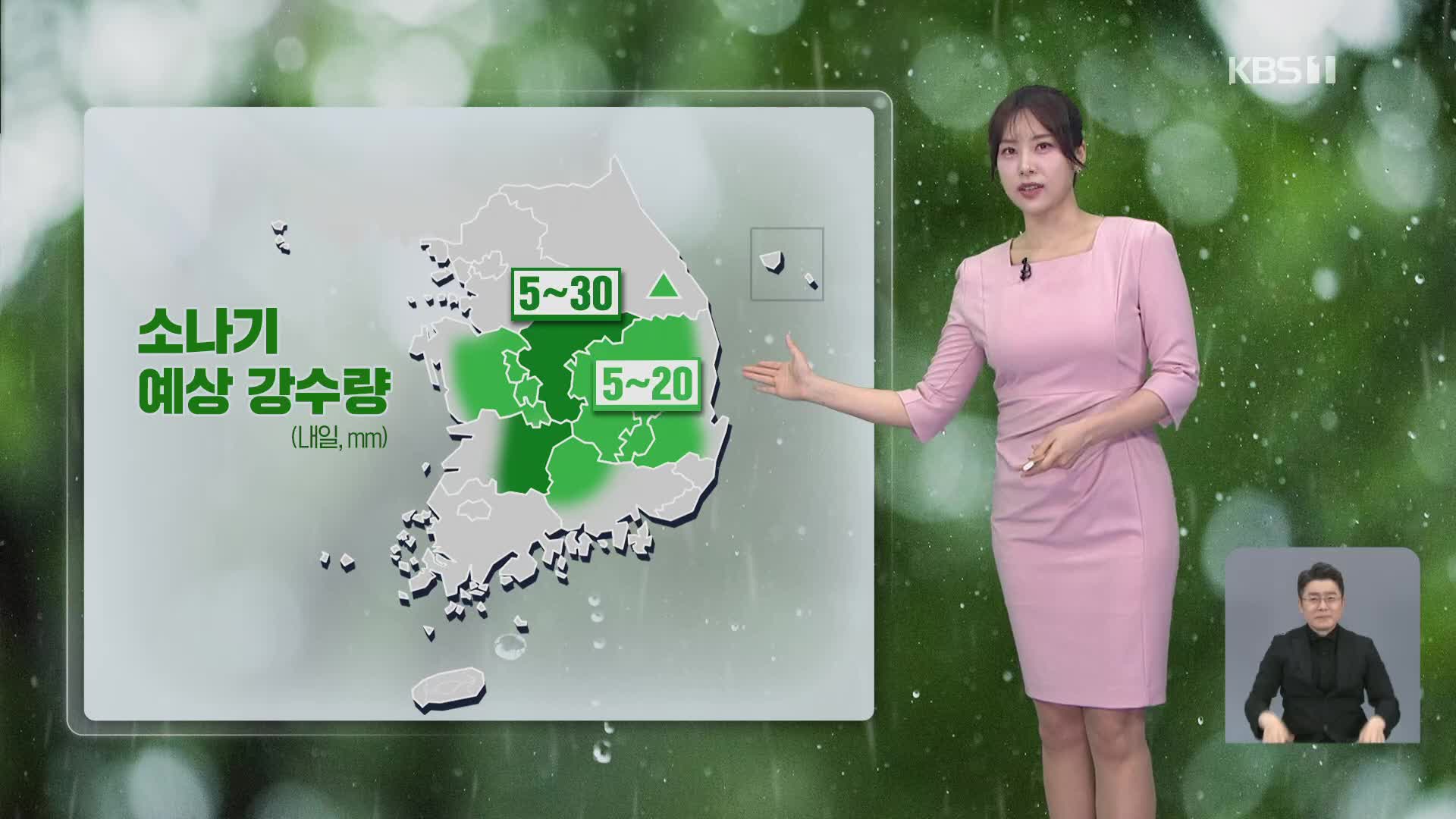 [7시 날씨] 밤새 서해안 짙은 안개…오후에 곳곳 소나기
