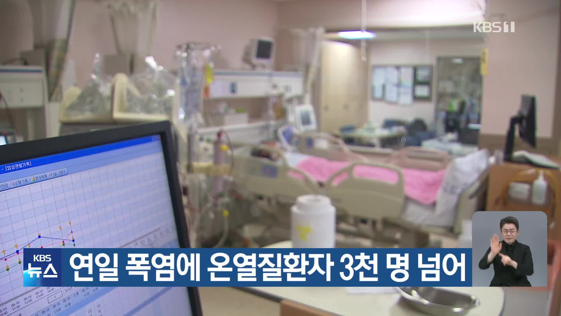 연일 폭염에 온열질환자 3천 명 넘어