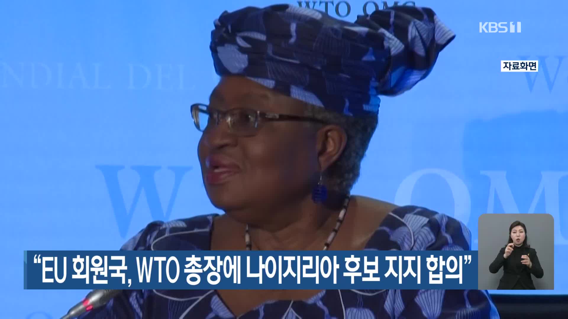 “EU회원국, WTO 총장에 나이지리아 후보 지지 합의”