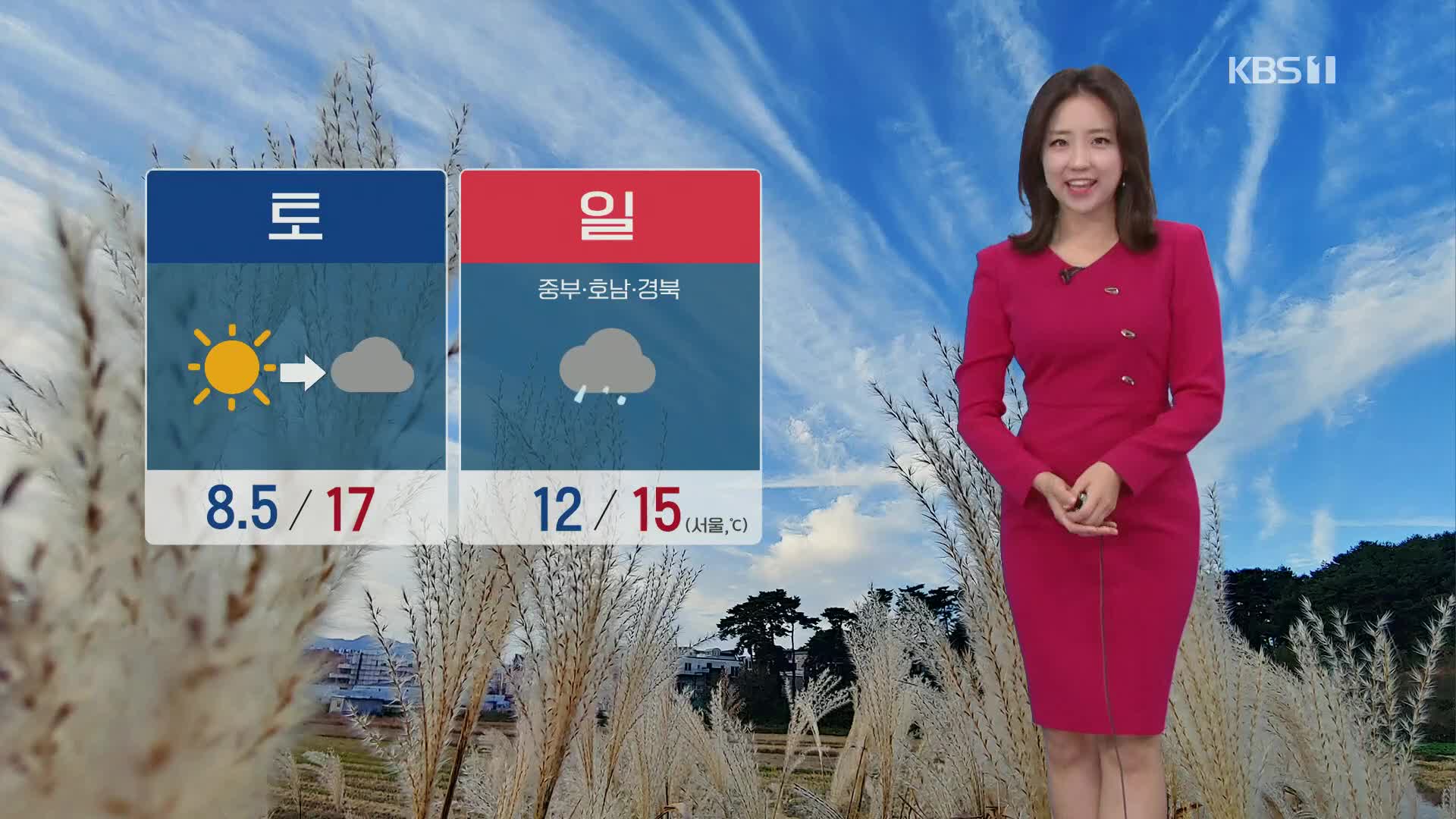 [날씨] 대체로 맑고 큰 일교차…내일 전국 가을비