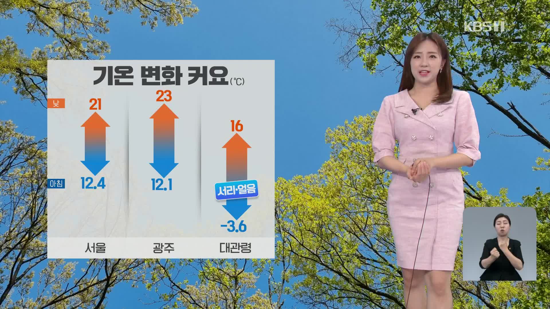 [광장 날씨] 전국 맑아요! 큰 일교차 주의…대기 매우 건조