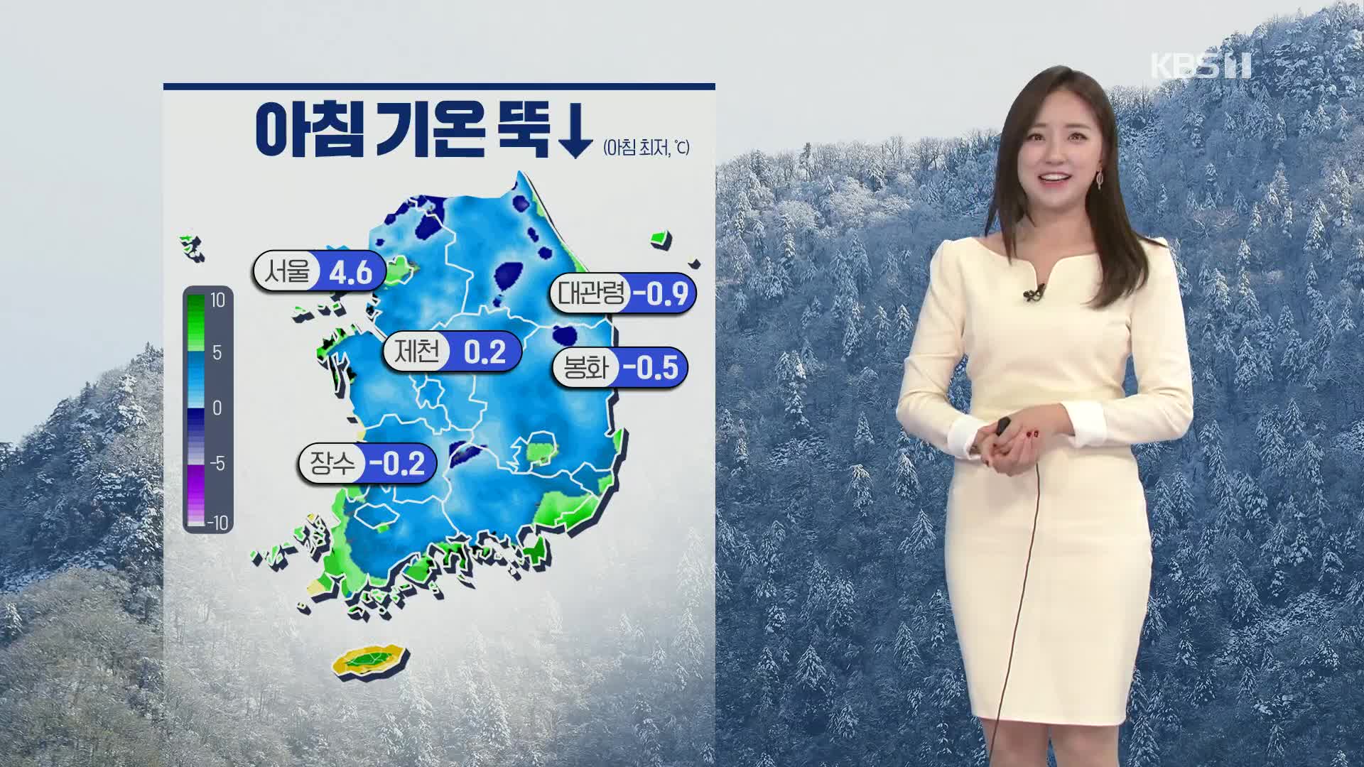 [광장 날씨] 다시 추워진 아침…전국 하늘은 맑아요!