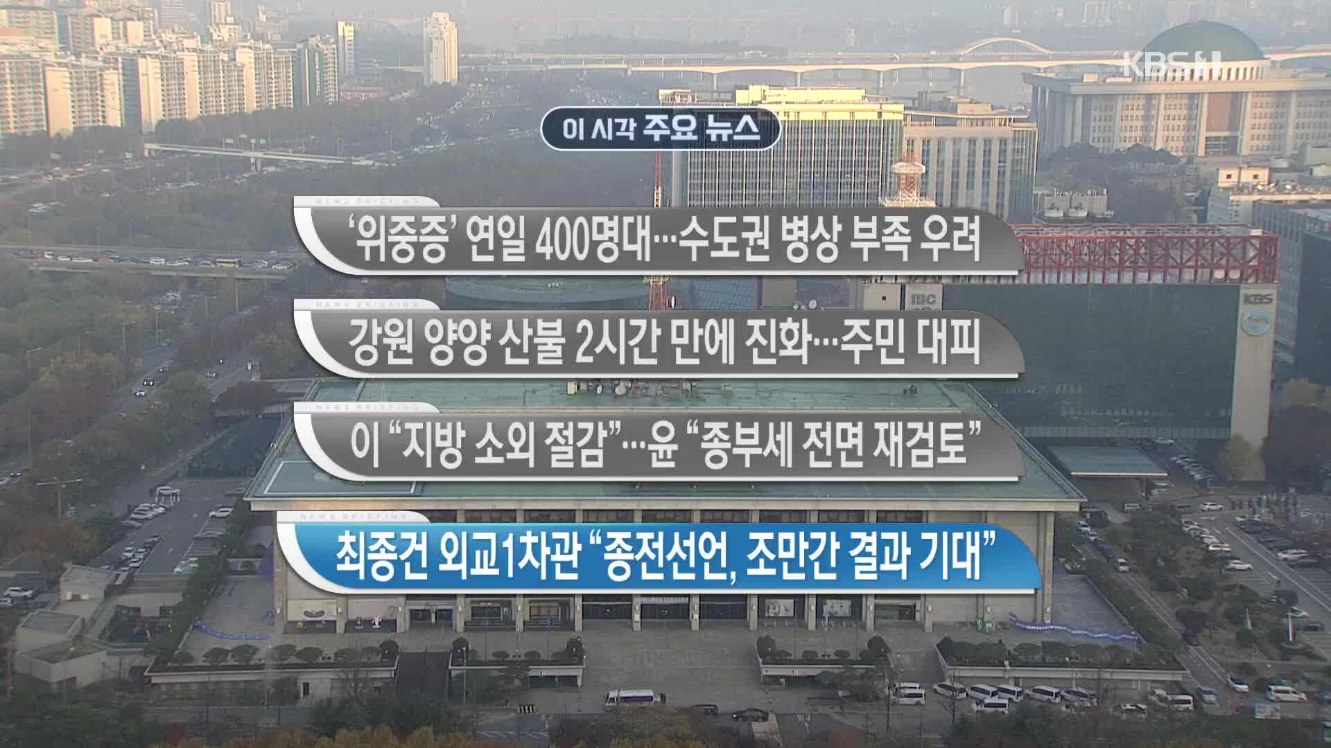 [이 시각 주요뉴스] ‘위중증’ 연일 400명대…수도권 병상 부족 우려 외