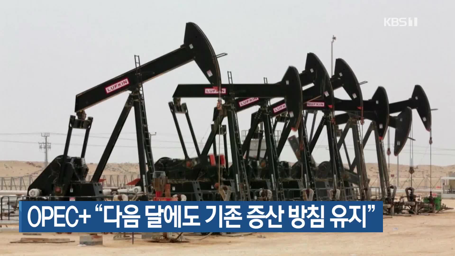 OPEC+ “다음 달에도 기존 증산 방침 유지”