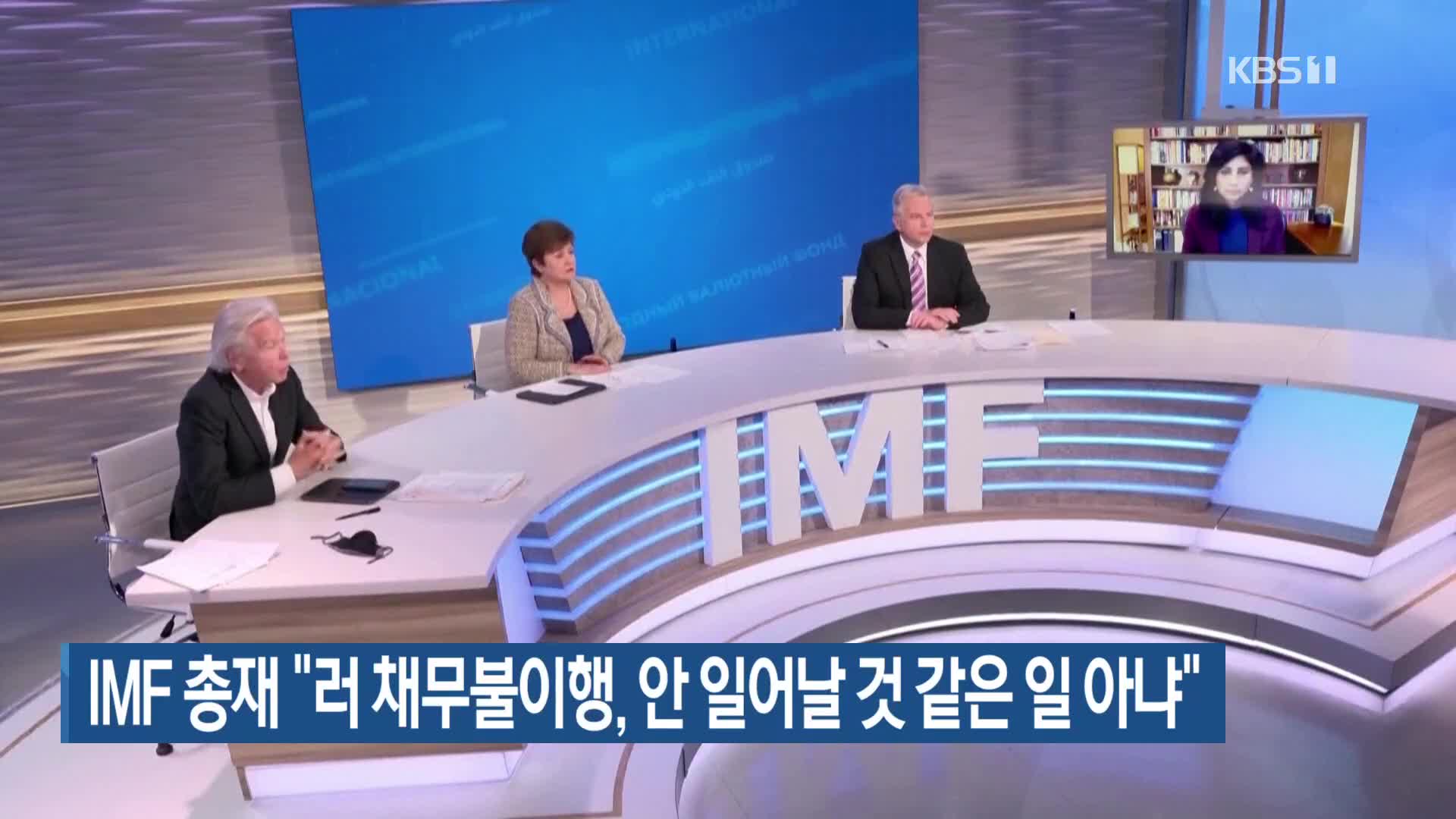 IMF 총재 “러 채무불이행, 안 일어날 것 같은 일 아냐”