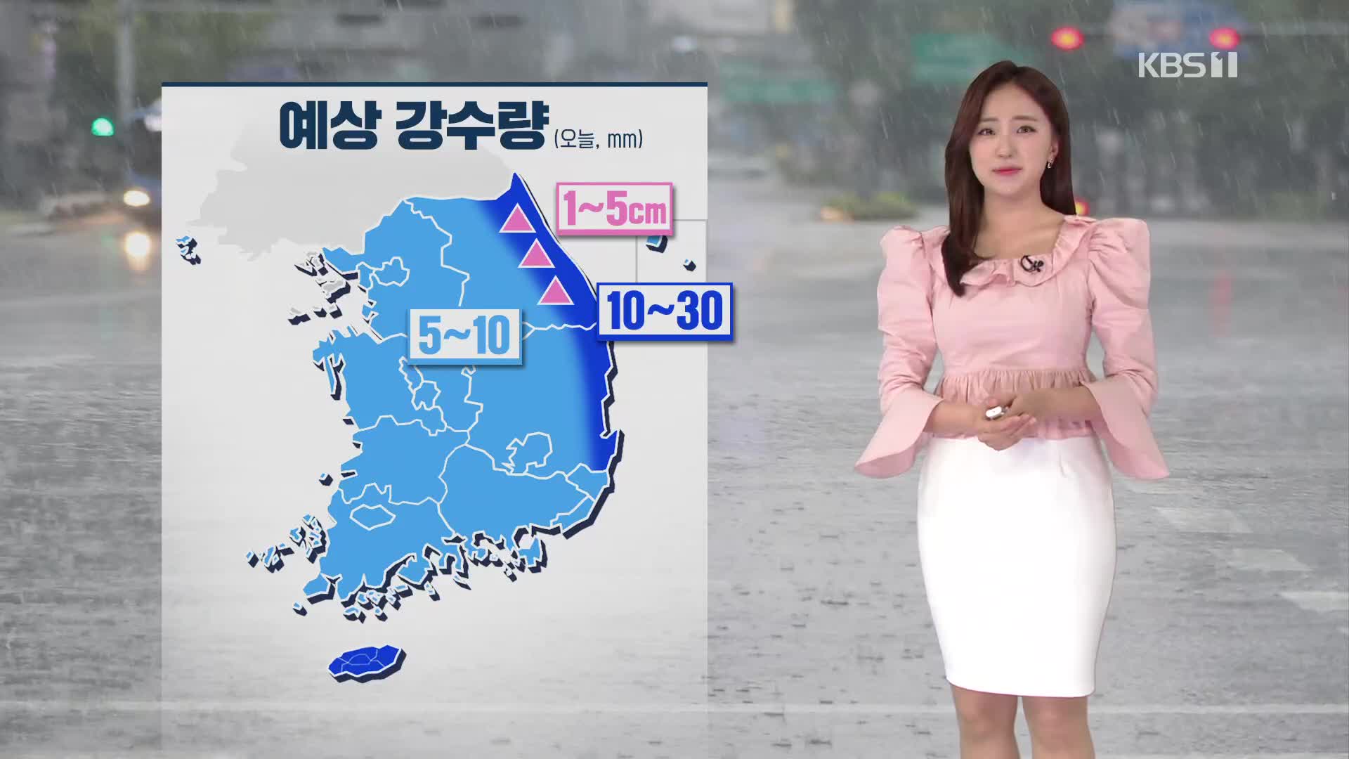 [출근길 날씨] 오전에 전국 비…강원 산지 1~5cm 눈