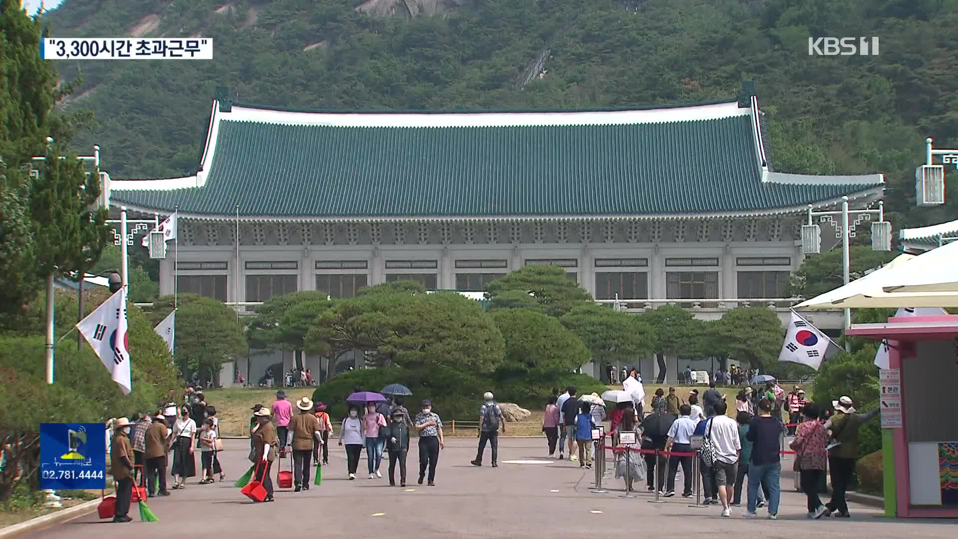 이유 있는 ‘靑 관리 부실’…관리직 3300시간 ‘초과 근무’