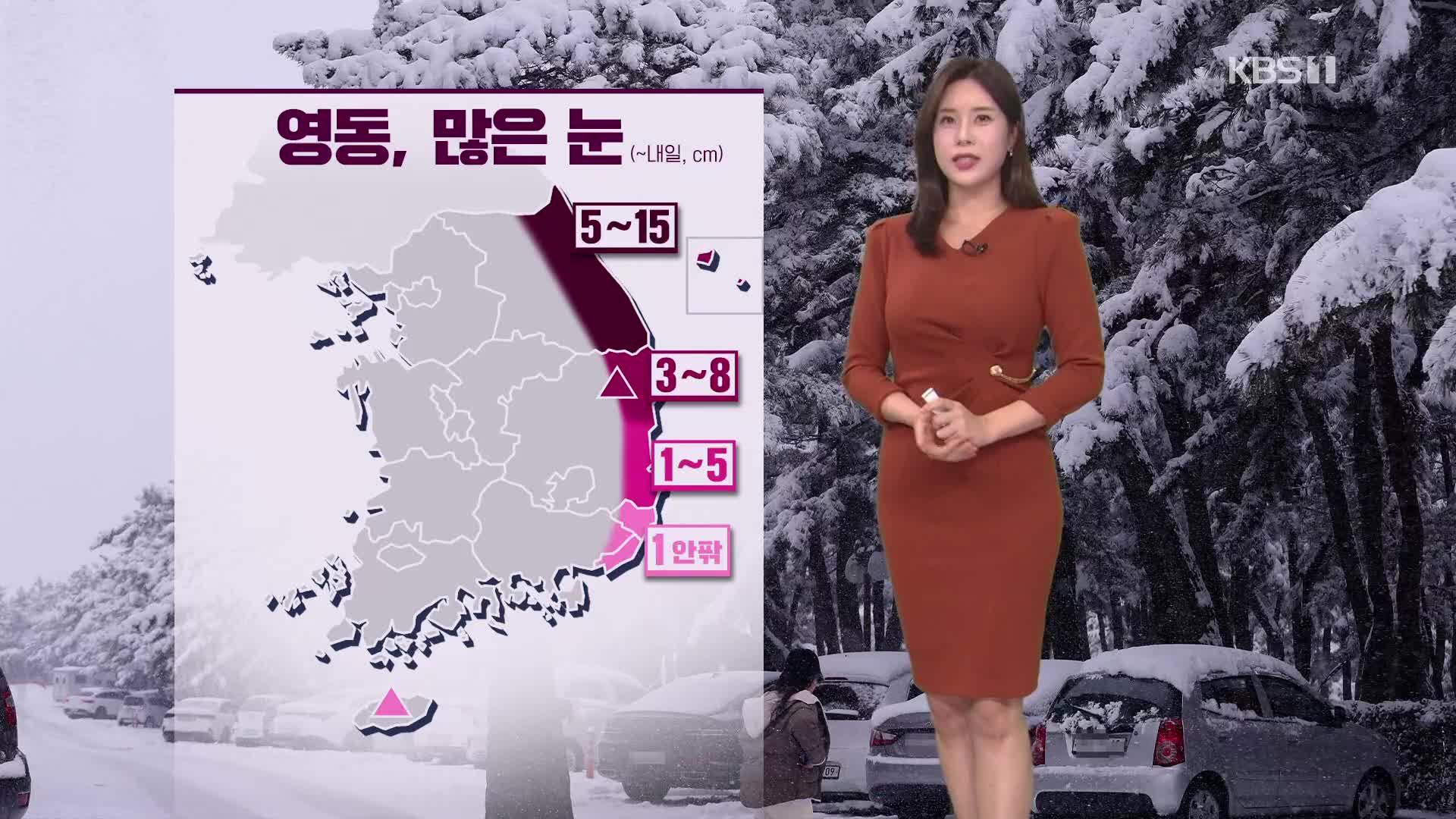 [출근길 날씨] 대부분 지역 공기 탁해요…강원 영동 5~15cm 눈