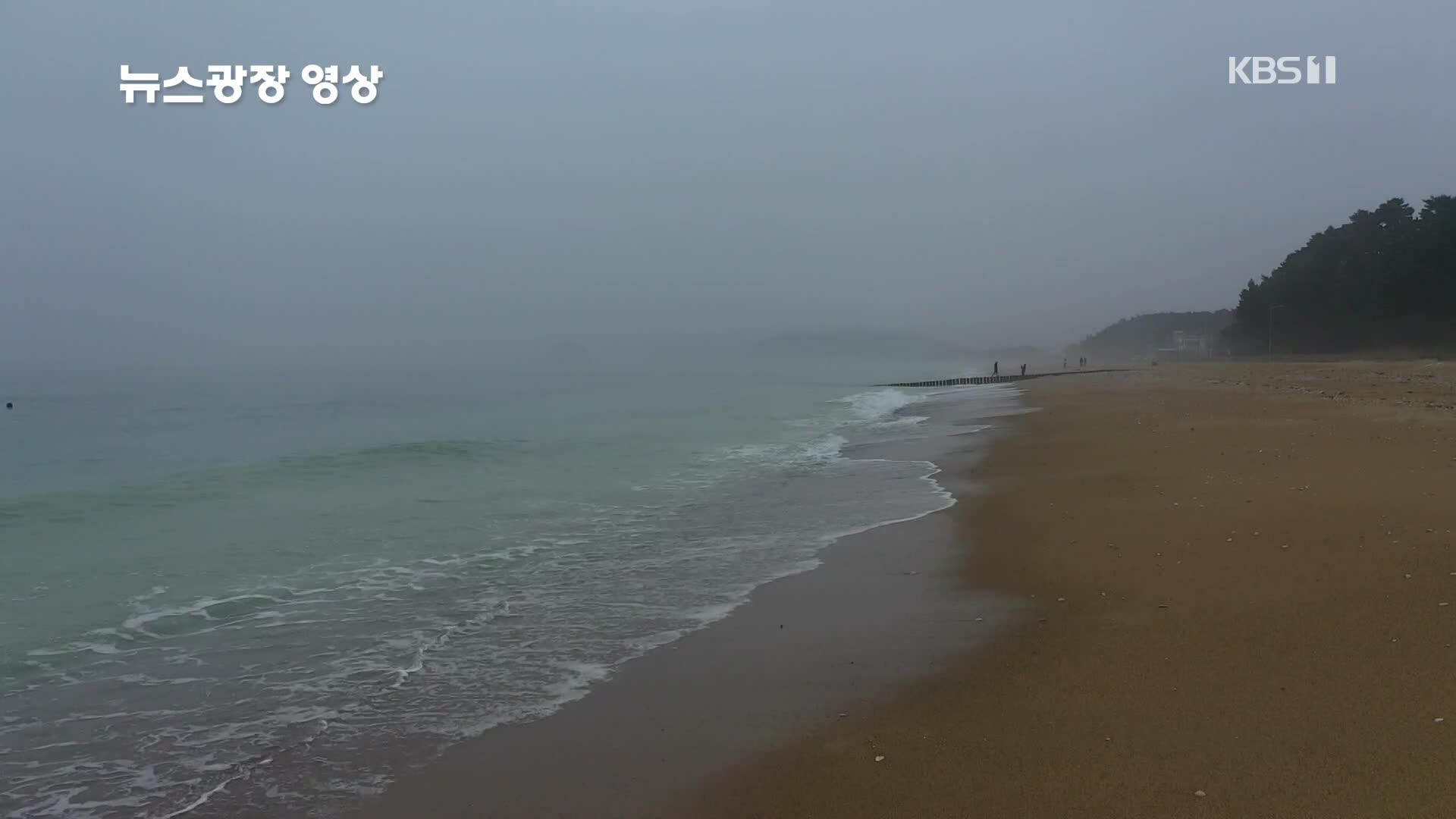 [뉴스광장 영상] 안개 낀 꽃지해변
