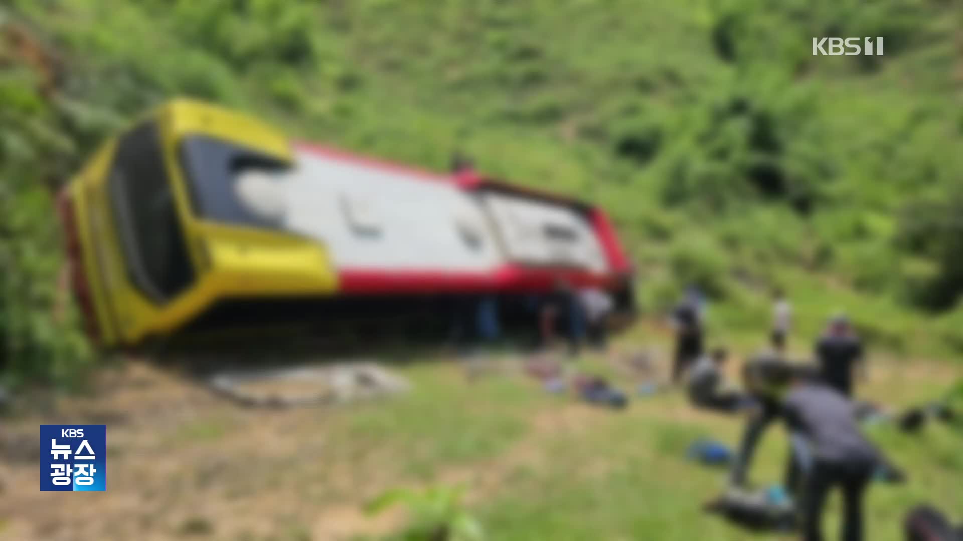 베트남 교민 산악회 버스 산비탈로 추락…5명 중상