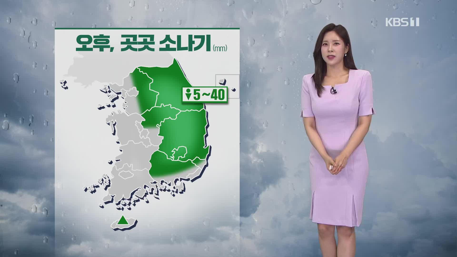 [출근길 날씨] 오늘도 곳곳 소나기…벼락·우박 주의