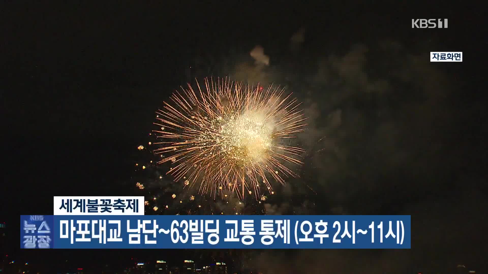 세계불꽃축제, 마포대교 남단~63빌딩 교통 통제 (오후 2시~11시)