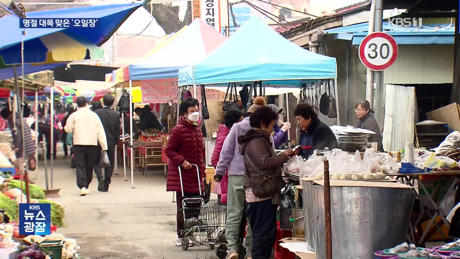 “손주들 먹여야지”…설 앞둔 고향 오일장