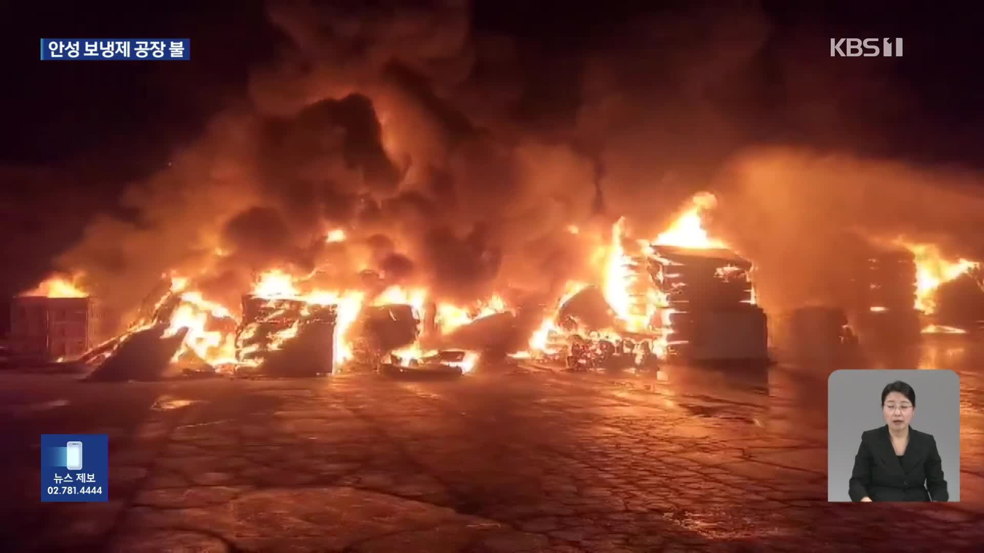 안성 보냉제 공장 불…경찰 테이저건 맞은 50대 숨져