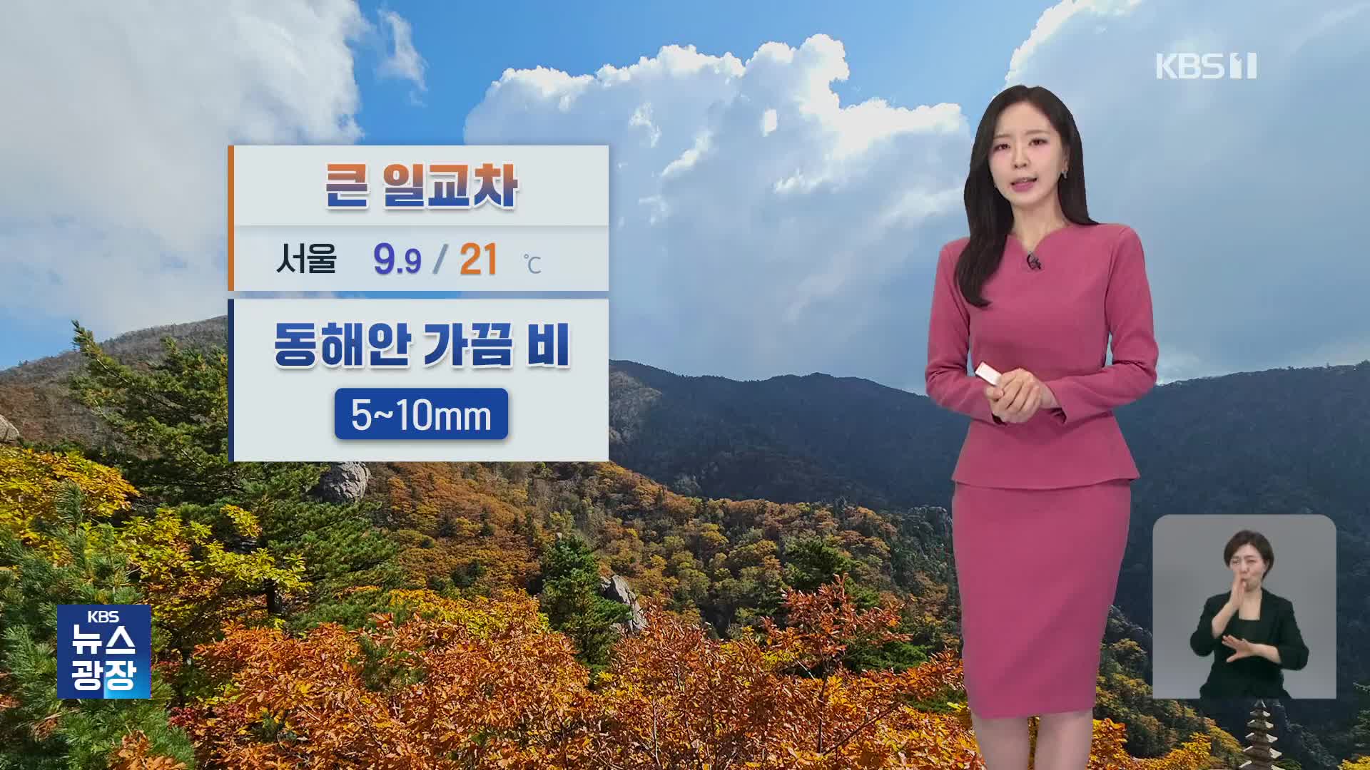 [출근길 날씨] 오전까지 짙은 안개 주의…동해안에 비