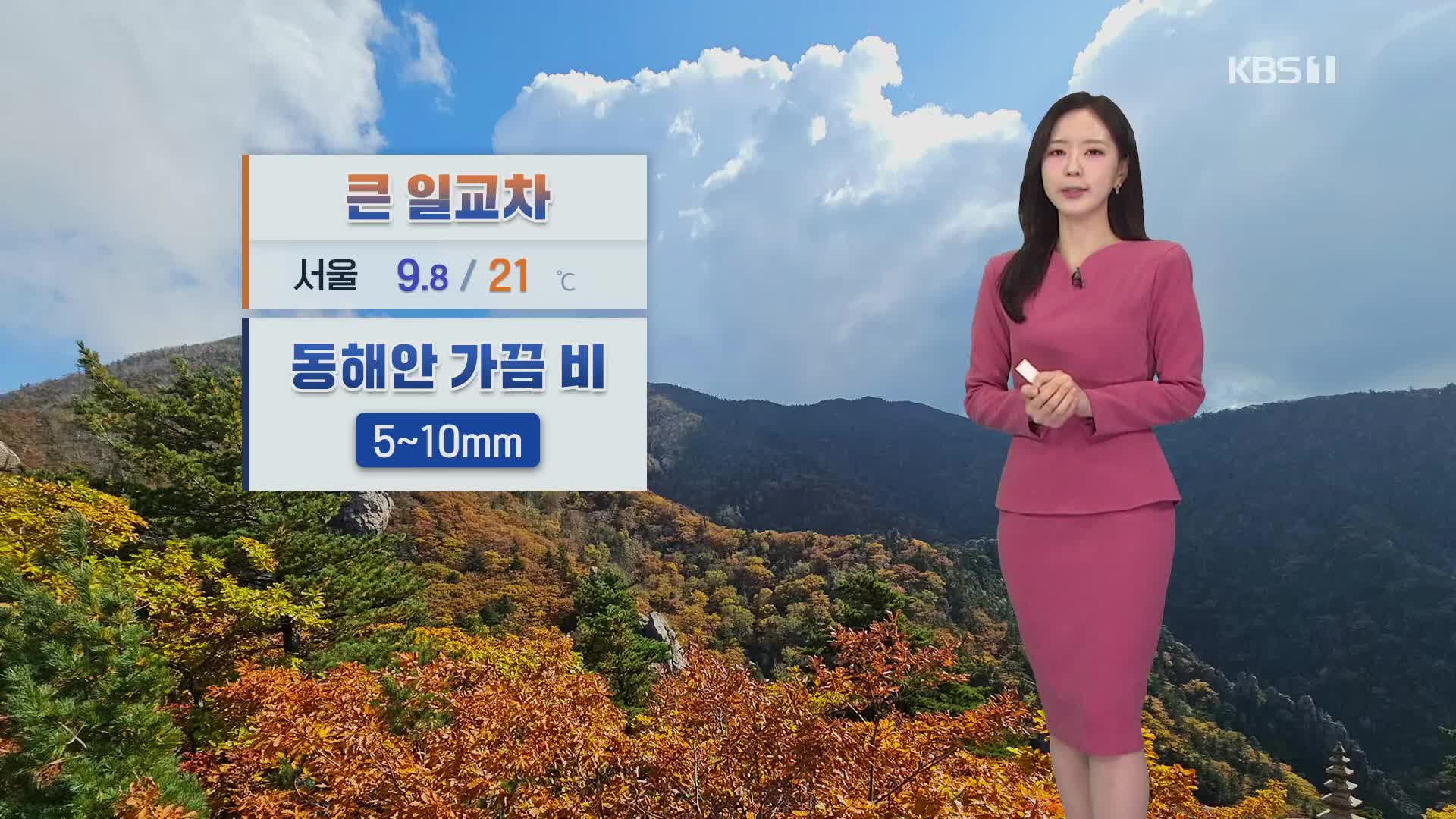 [출근길 날씨] 오전까지 짙은 안개 주의…동해안에 비