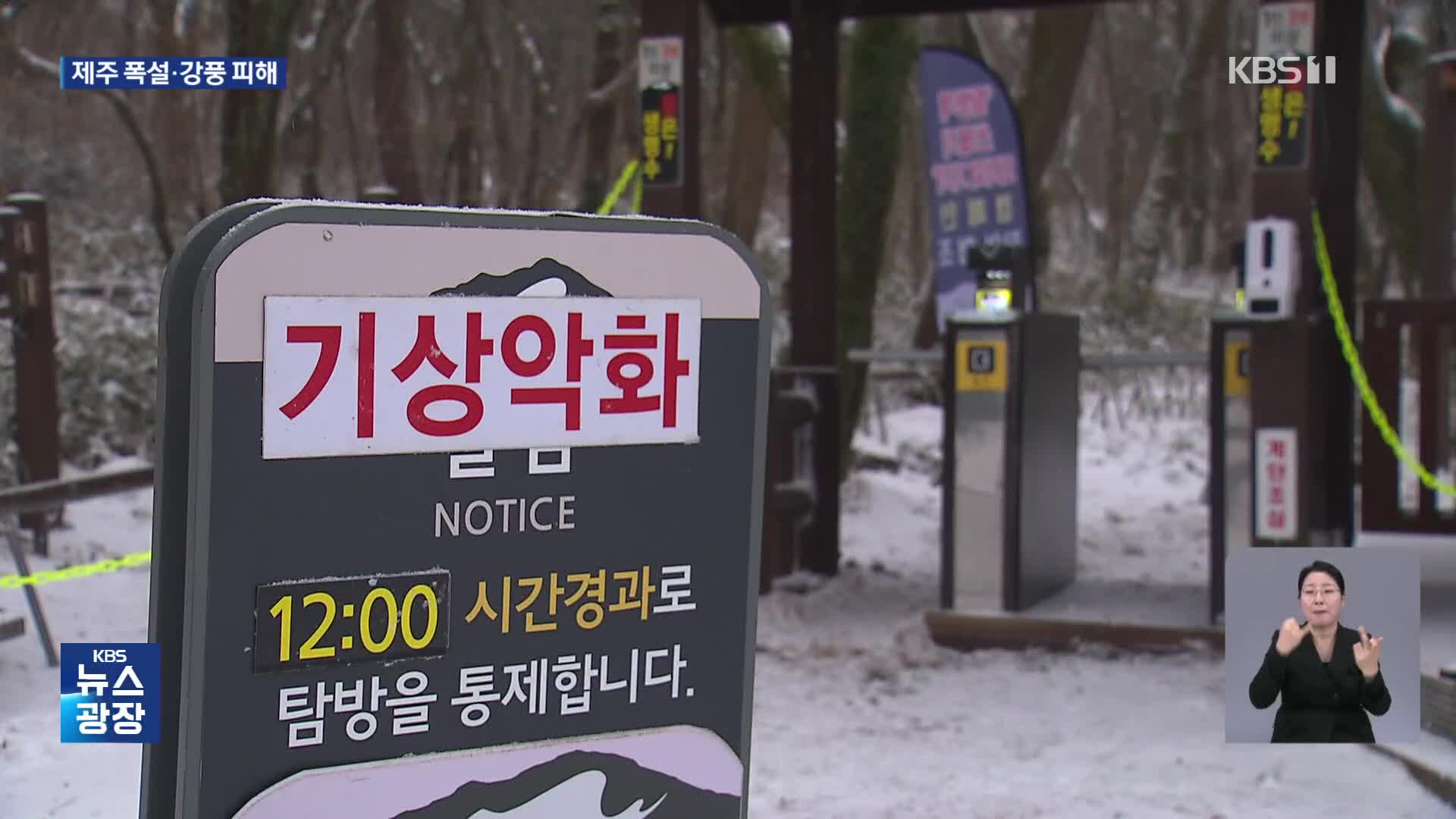 제주공항 무더기 결항…승객들 발동동