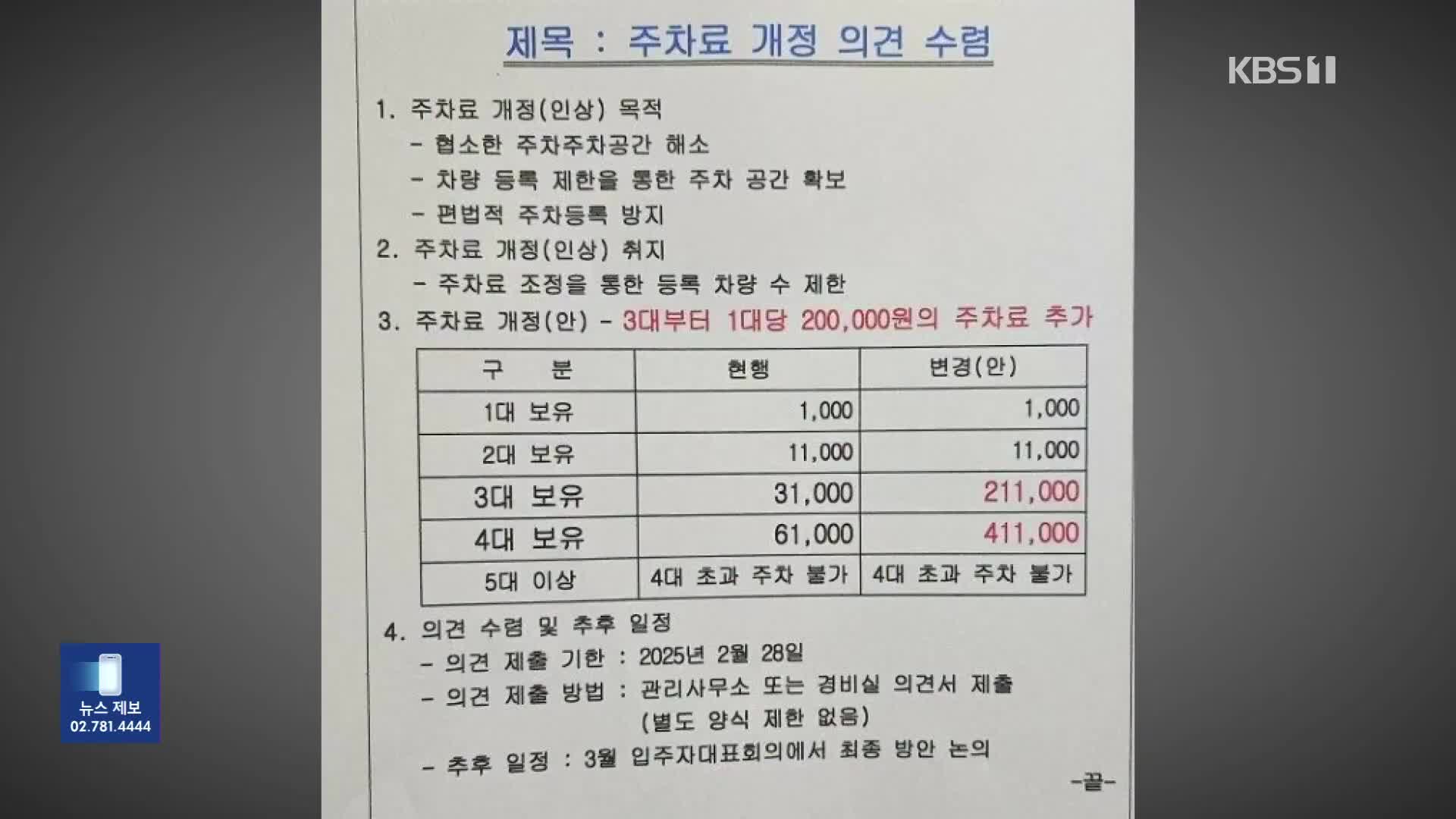 “4대는 6만 천원→41만 천원”…주차비 대폭 올린 이유는?