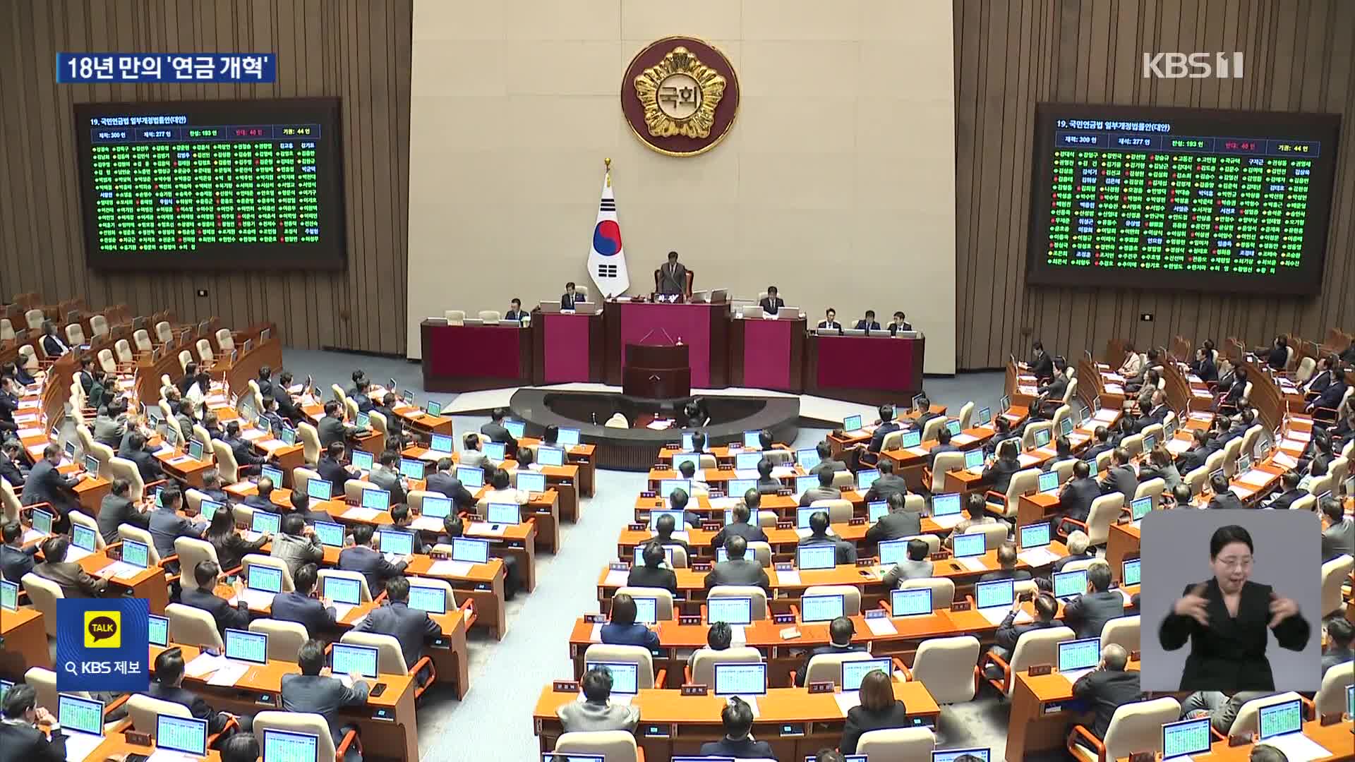 18년 만의 연금개혁…‘모수개혁·특위구성안’ 국회 통과