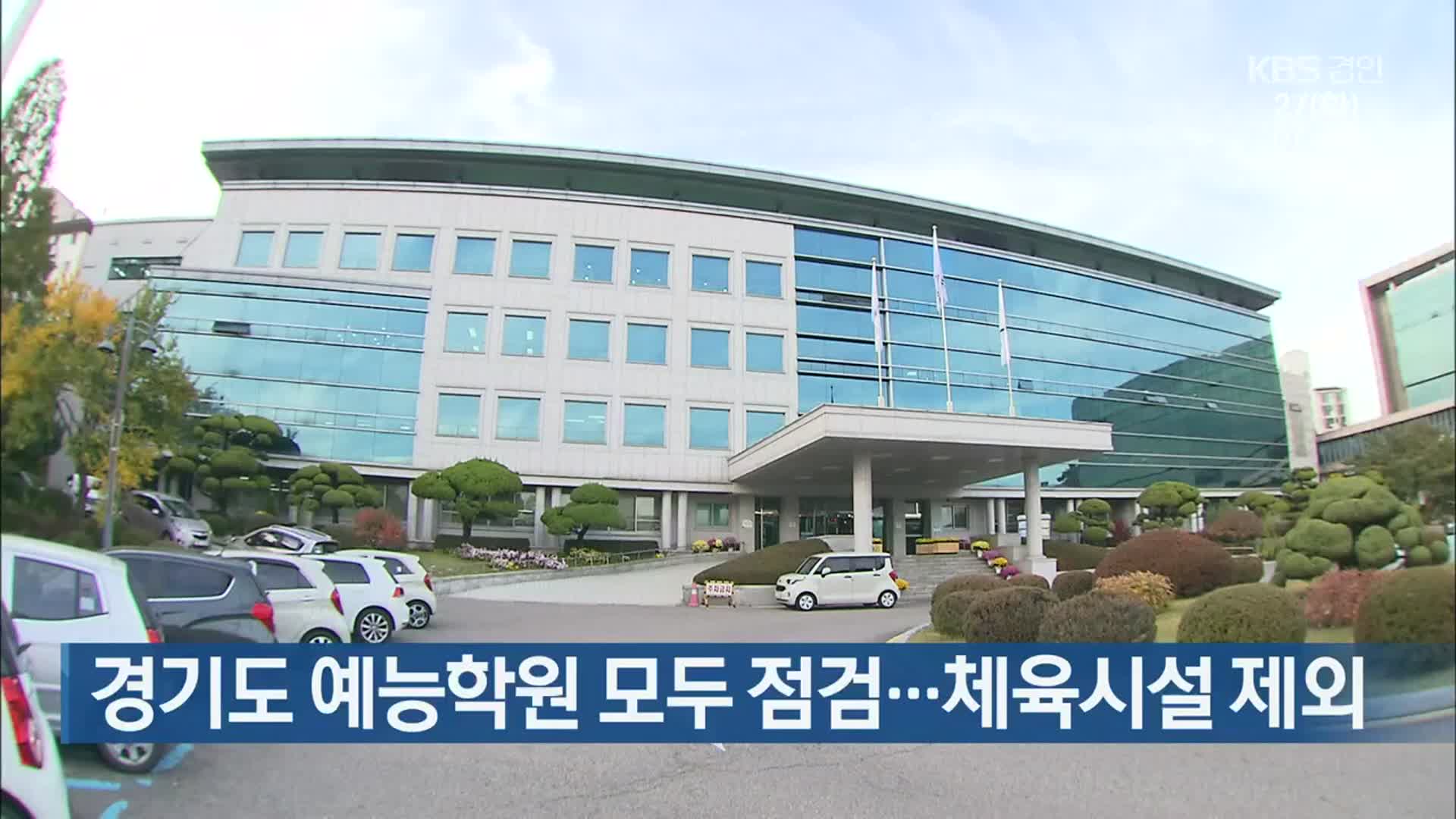 경기도 예능학원 모두 점검…체육시설 제외