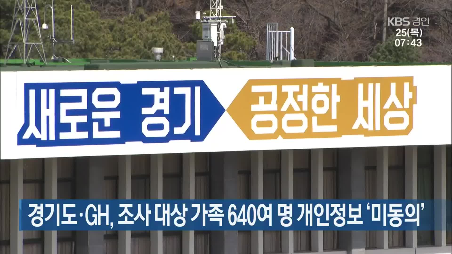 경기도·GH, 조사 대상 가족 640여 명 개인정보 ‘미동의’