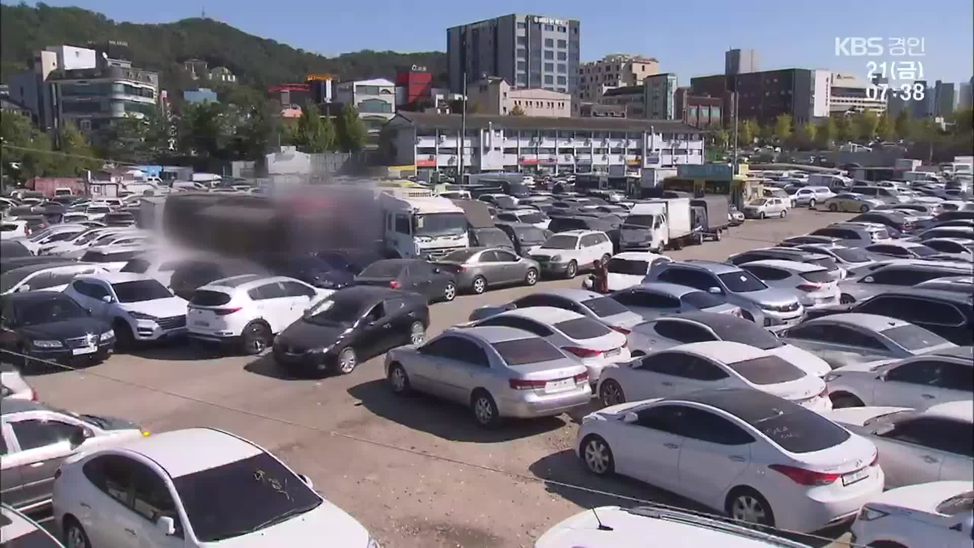 인천항 앞 중고차 수출단지, 열악한 시설 개선 시급