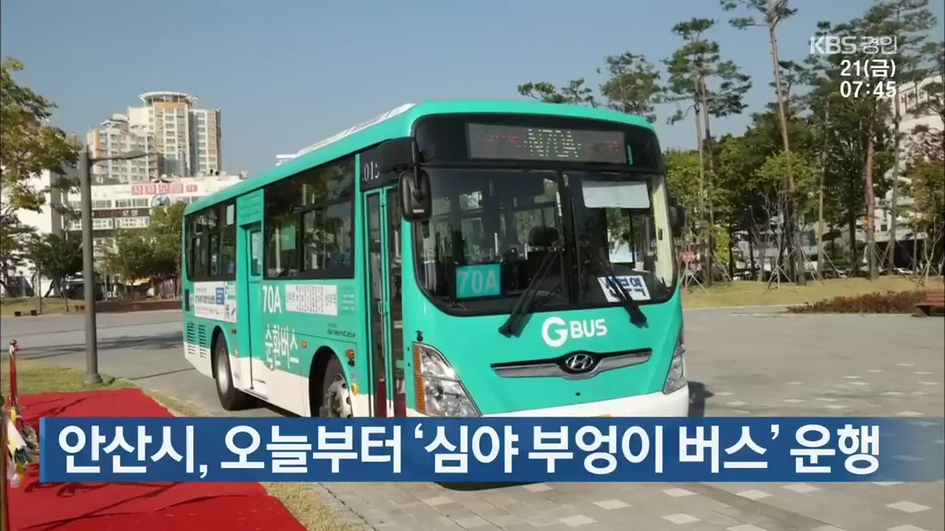 안산시, 오늘부터 ‘심야 부엉이 버스’ 운행