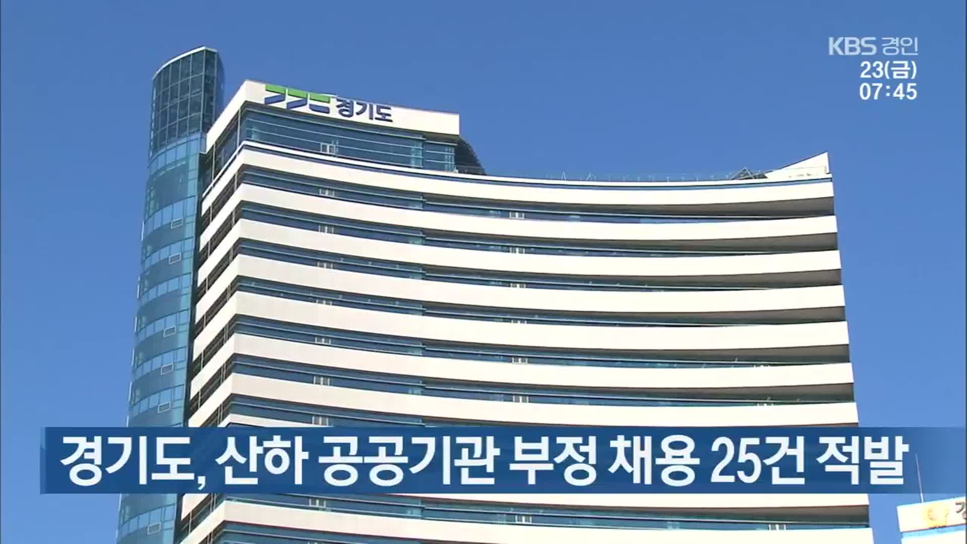 경기도, 산하 공공기관 부정 채용 25건 적발