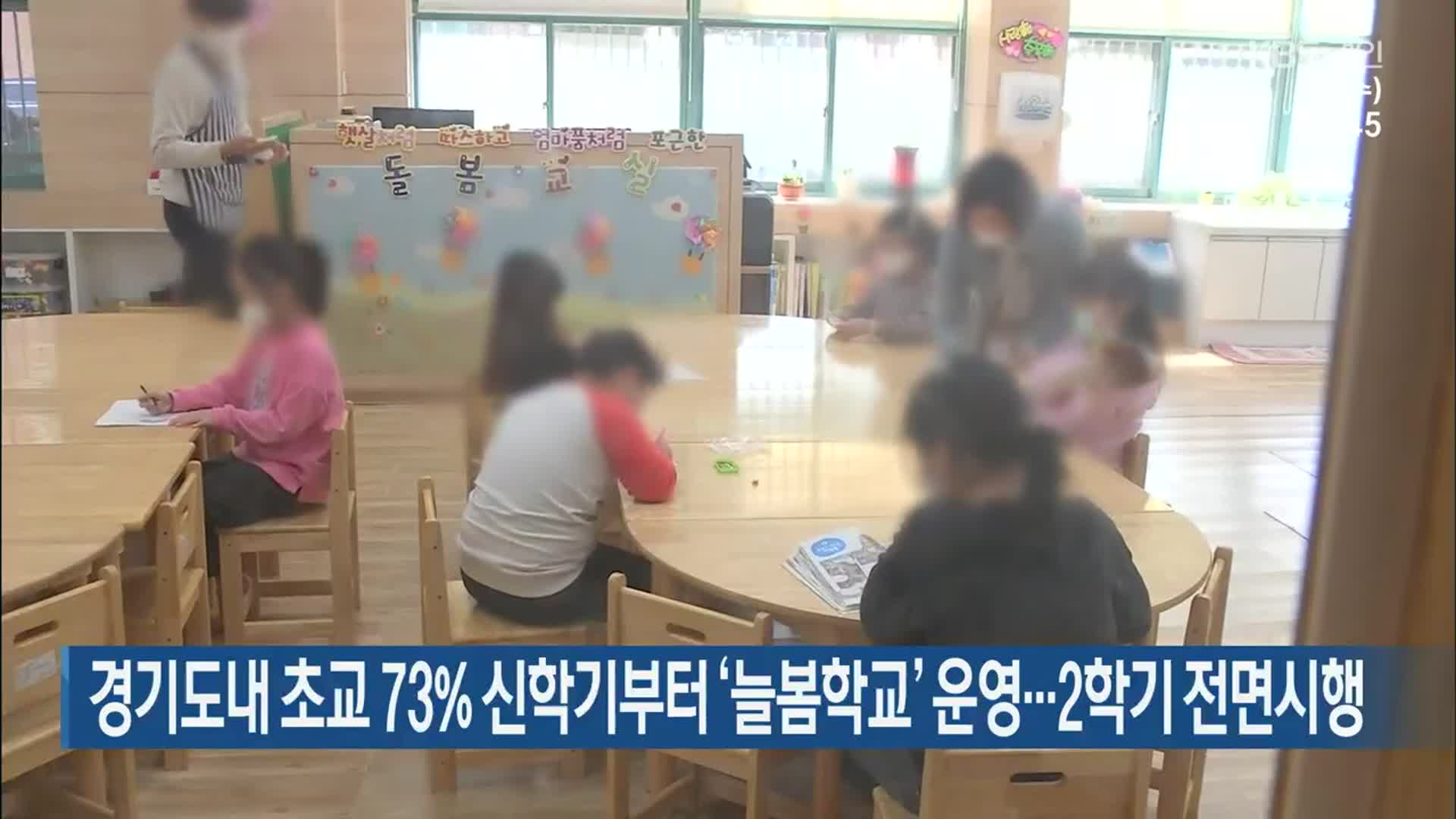경기도내 초교 73% 신학기부터 ‘늘봄학교’ 운영…2학기 전면시행