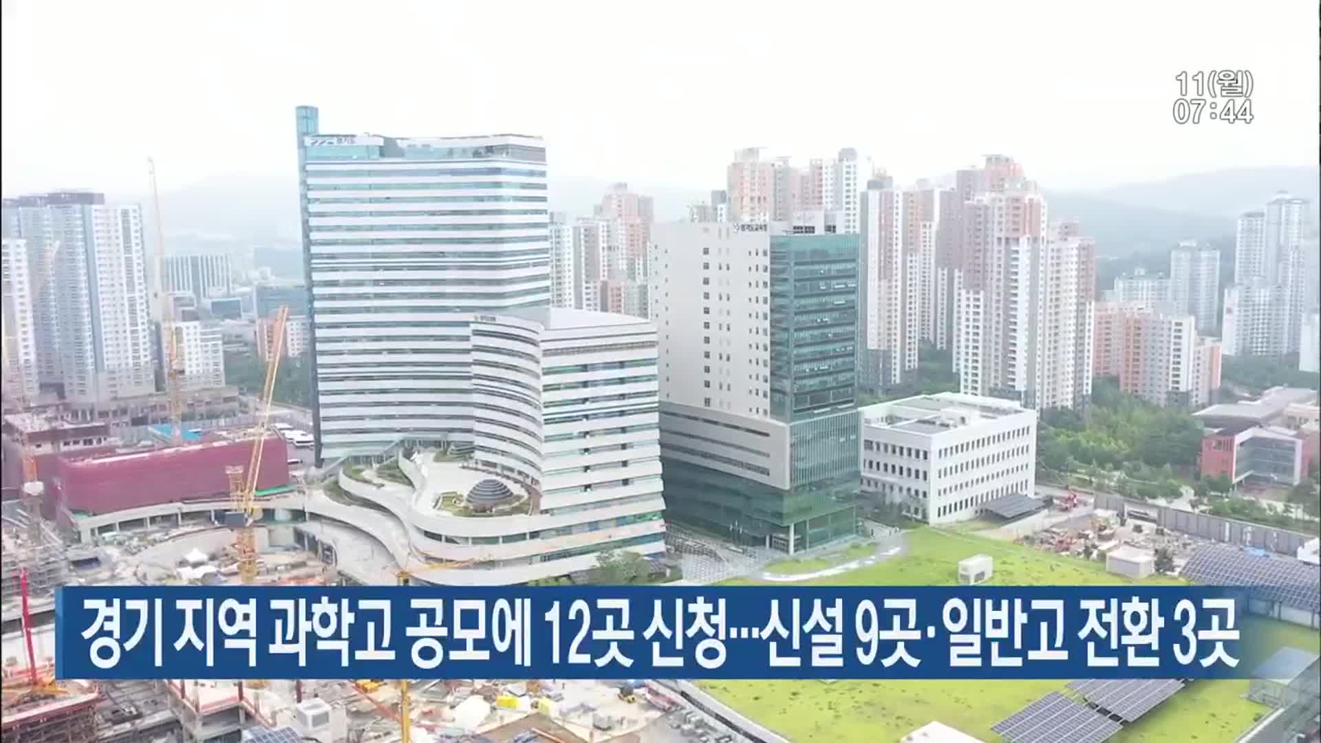 경기 지역 과학고 공모에 12곳 신청…신설 9곳·일반고 전환 3곳