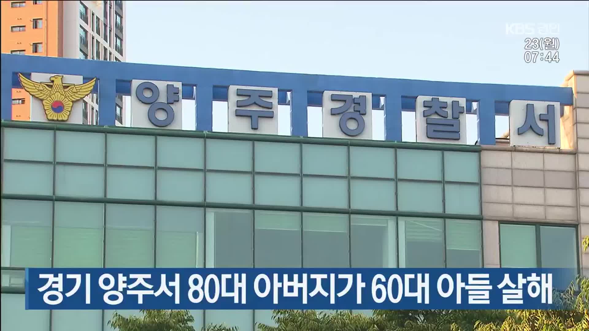 경기 양주서 80대 아버지가 60대 아들 살해