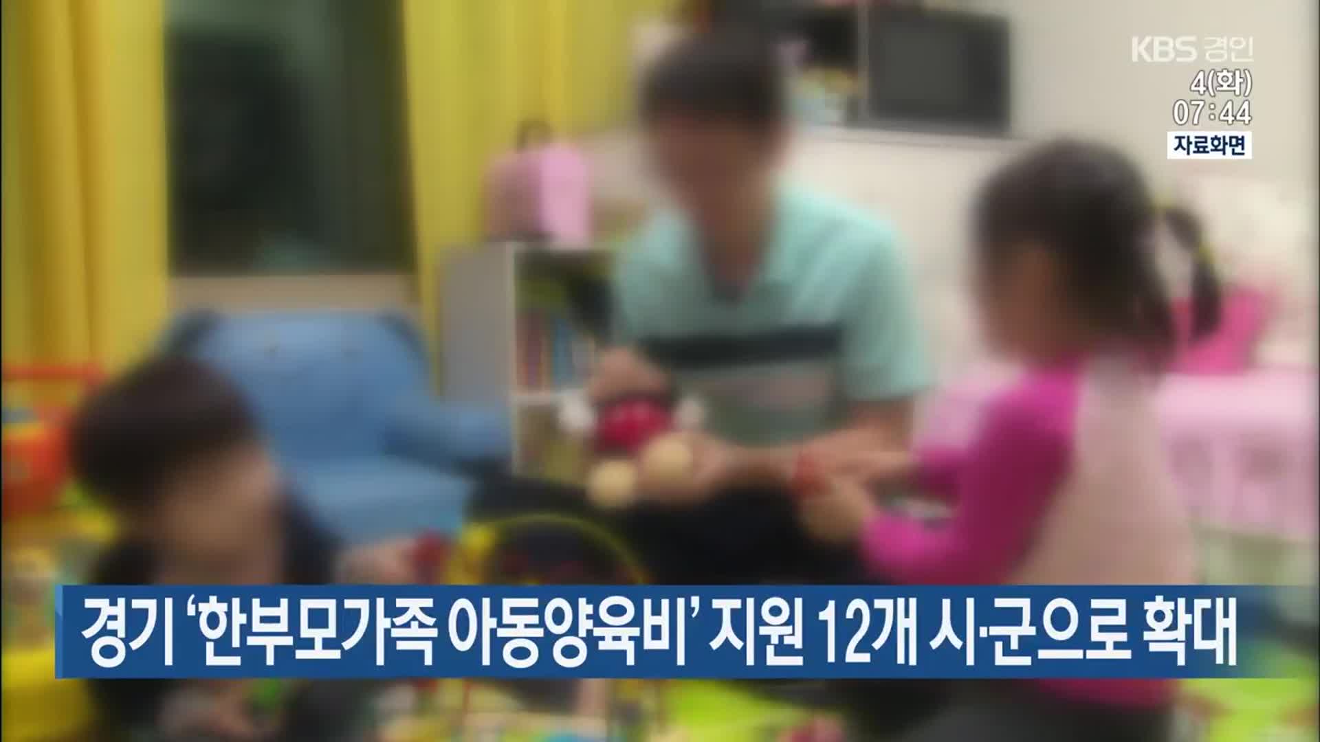 경기 ‘한부모가족 아동양육비’ 지원 12개 시·군으로 확대