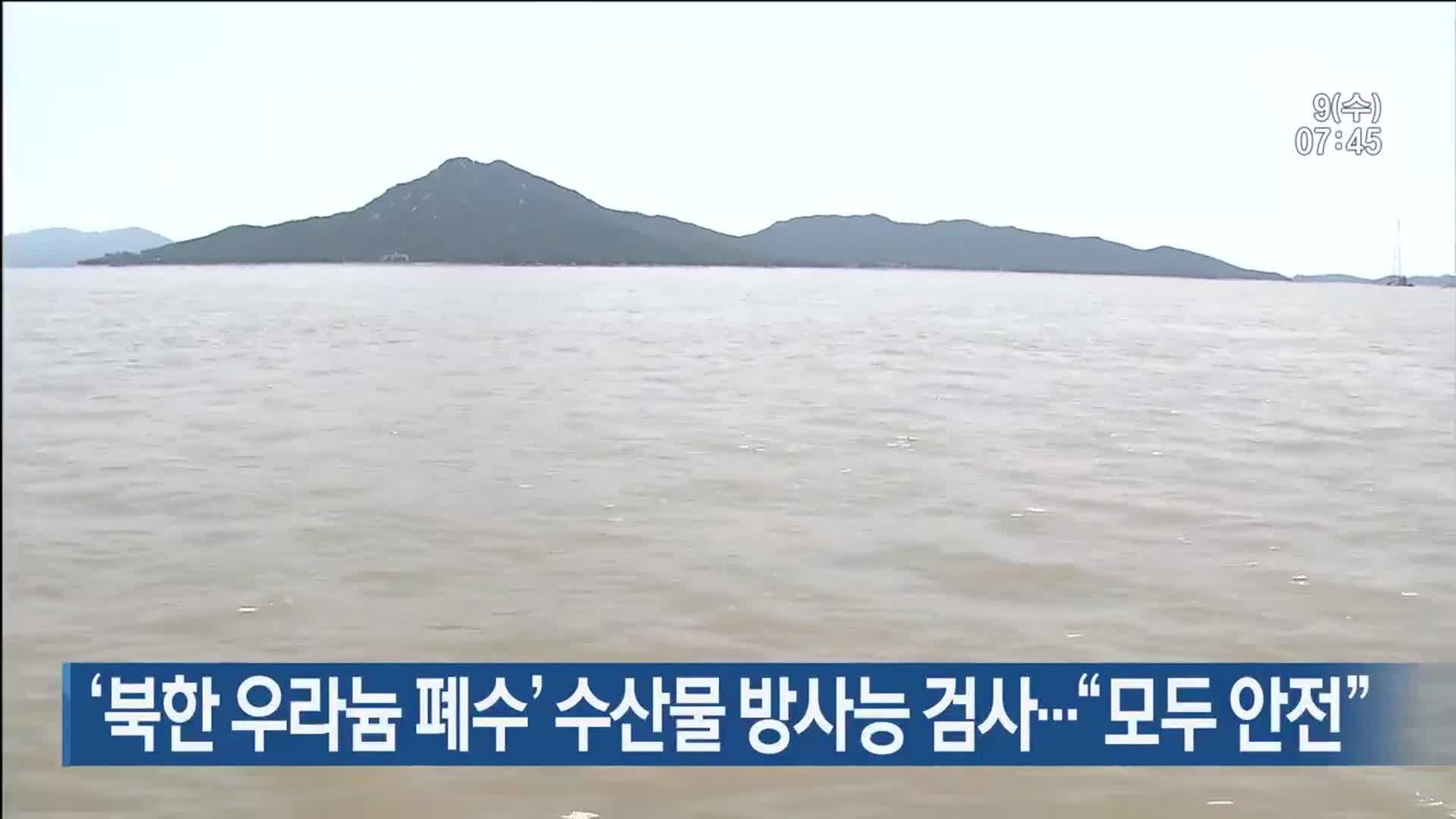 ‘북한 우라늄 폐수’ 수산물 방사능 검사…“모두 안전”